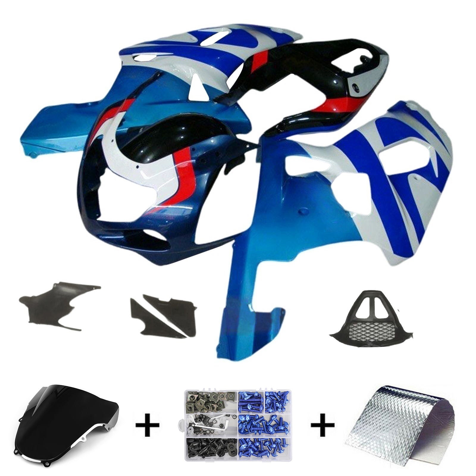 Amotopart Suzuki GSXR1000 2000-2002 K1 K2 Kit de carénage carrosserie plastique ABS