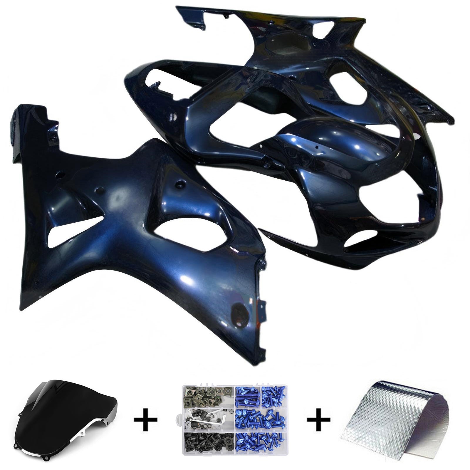 Amotopart Suzuki GSXR1000 2000-2002 K1 K2 Kit de carénage carrosserie plastique ABS