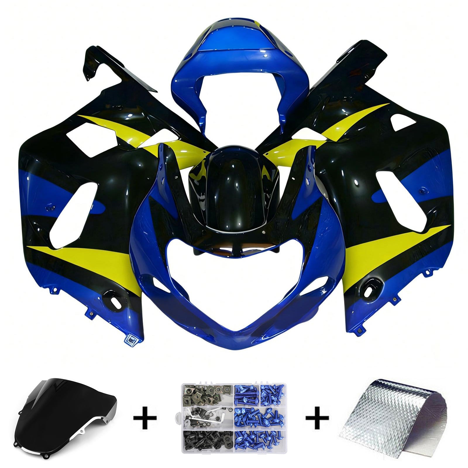 Amotopart Suzuki GSXR1000 2000-2002 K1 K2 Kit de carénage carrosserie plastique ABS