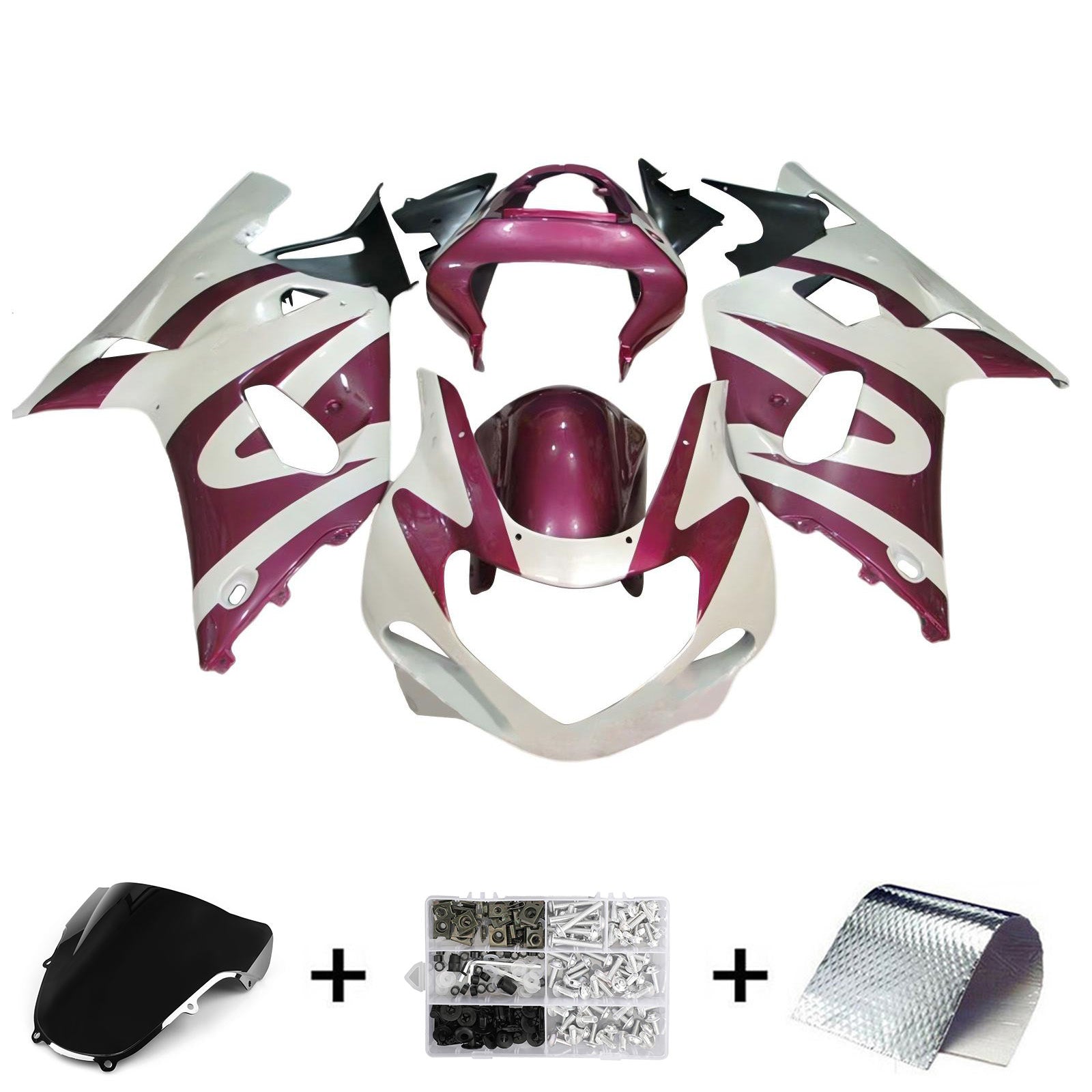 Amotopart Suzuki GSXR1000 2000-2002 K1 K2 Kit de carenado de carrocería de plástico ABS