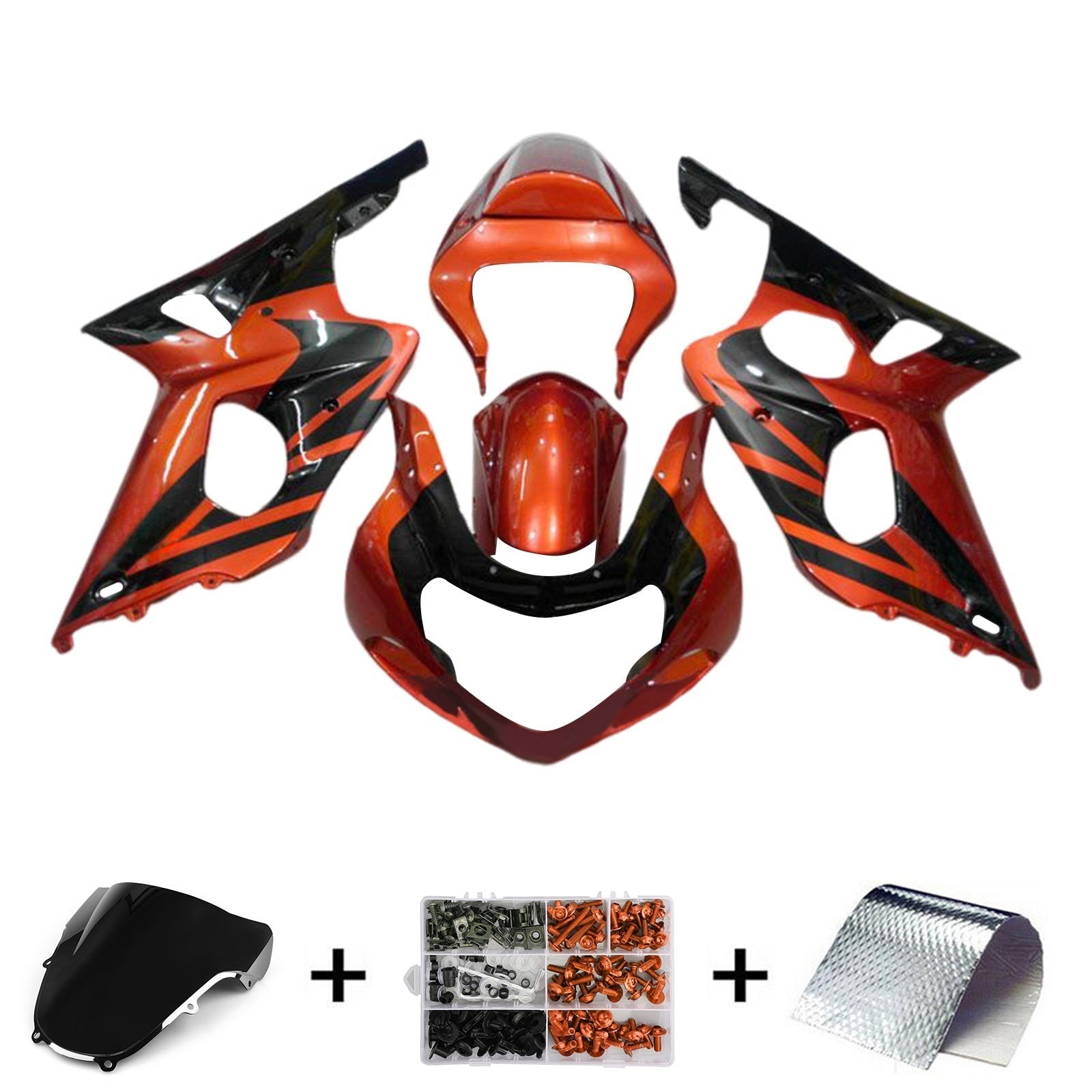 Amotopart Suzuki GSXR1000 2000-2002 K1 K2 Kit de carénage carrosserie plastique ABS