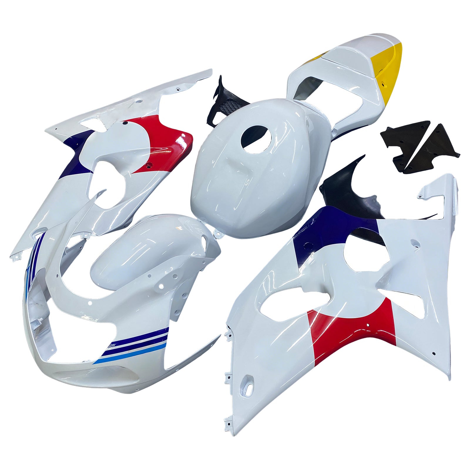 Amotopart Suzuki GSXR1000 2000-2002 K1 K2 Kit de carenado de carrocería de plástico ABS