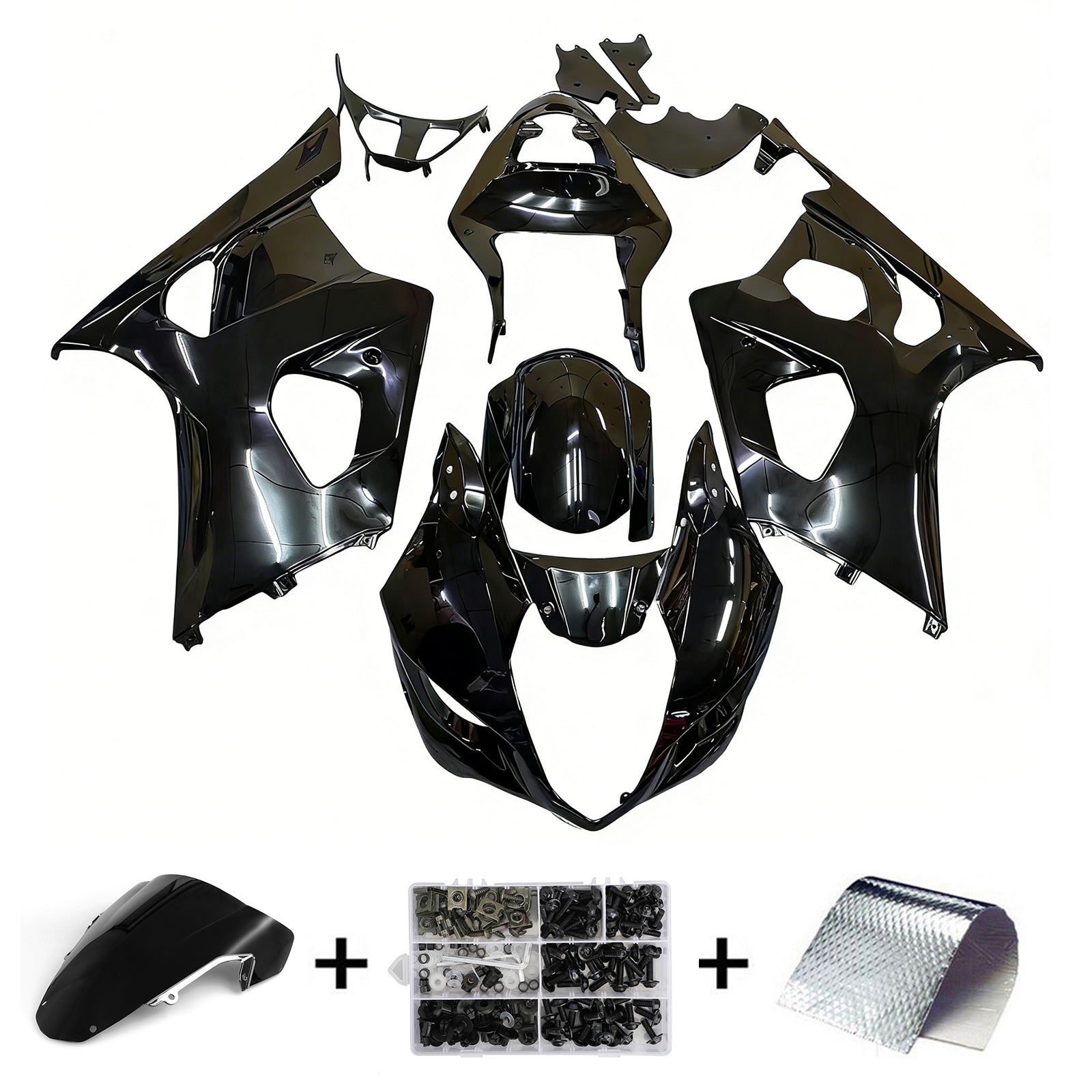Carénages Amotopart 2003-2004 Suzuki GSXR 1000 Noir Suzuki GSXR Generic