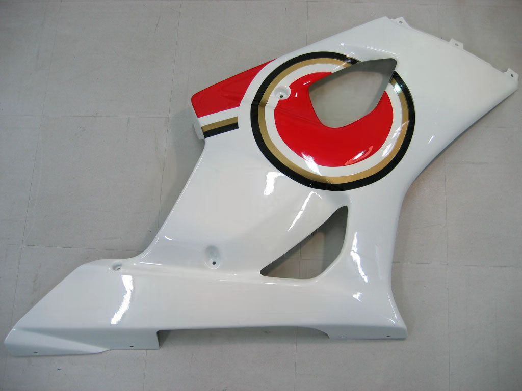 Amotopart Carénages 2003-2004 Suzuki GSXR 1000 Blanc &amp; Rouge Lucky Strike Generic