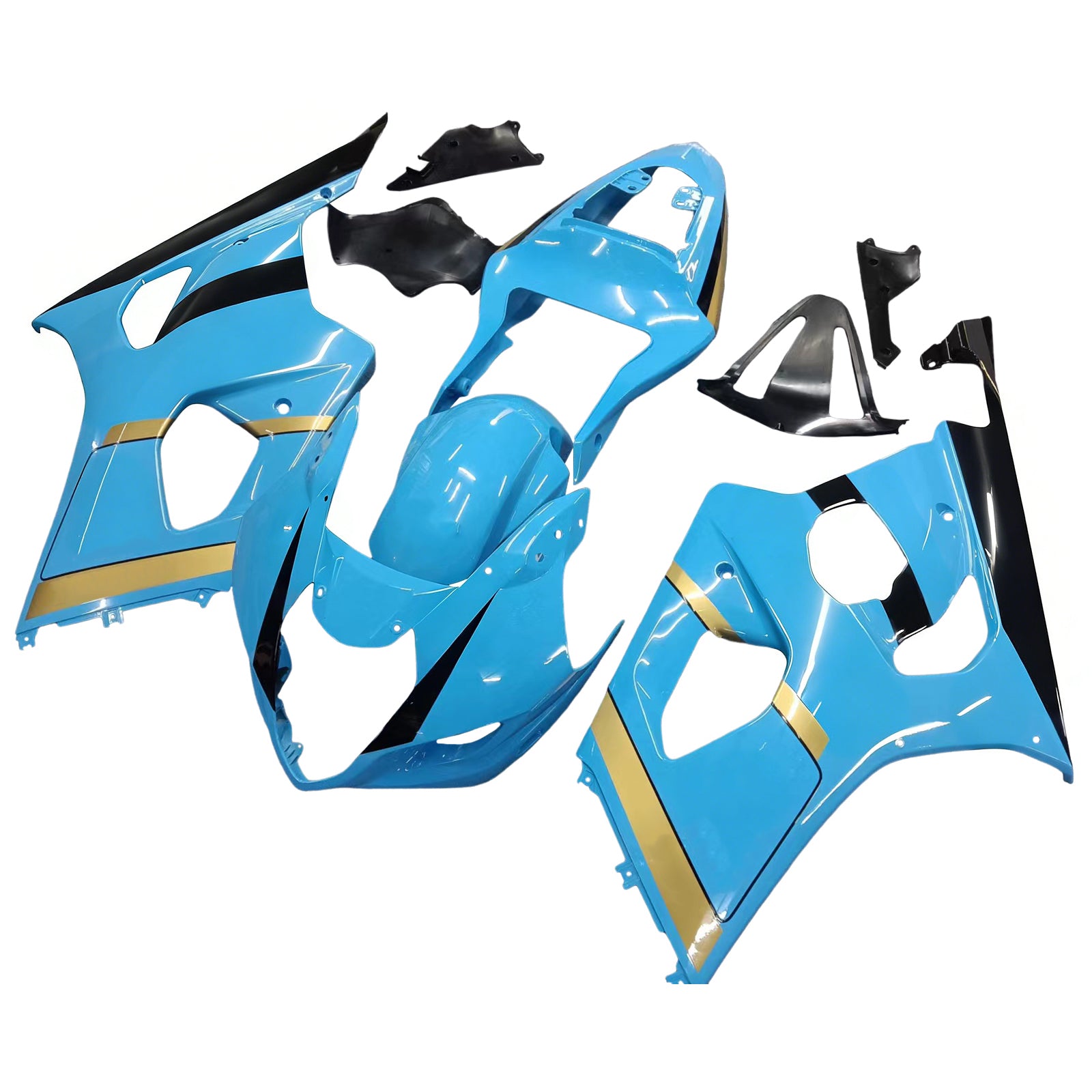 Amotopart stroomlijnkappen 2003-2004 Suzuki GSXR 1000 Blauw Rizla Suzuki Generiek