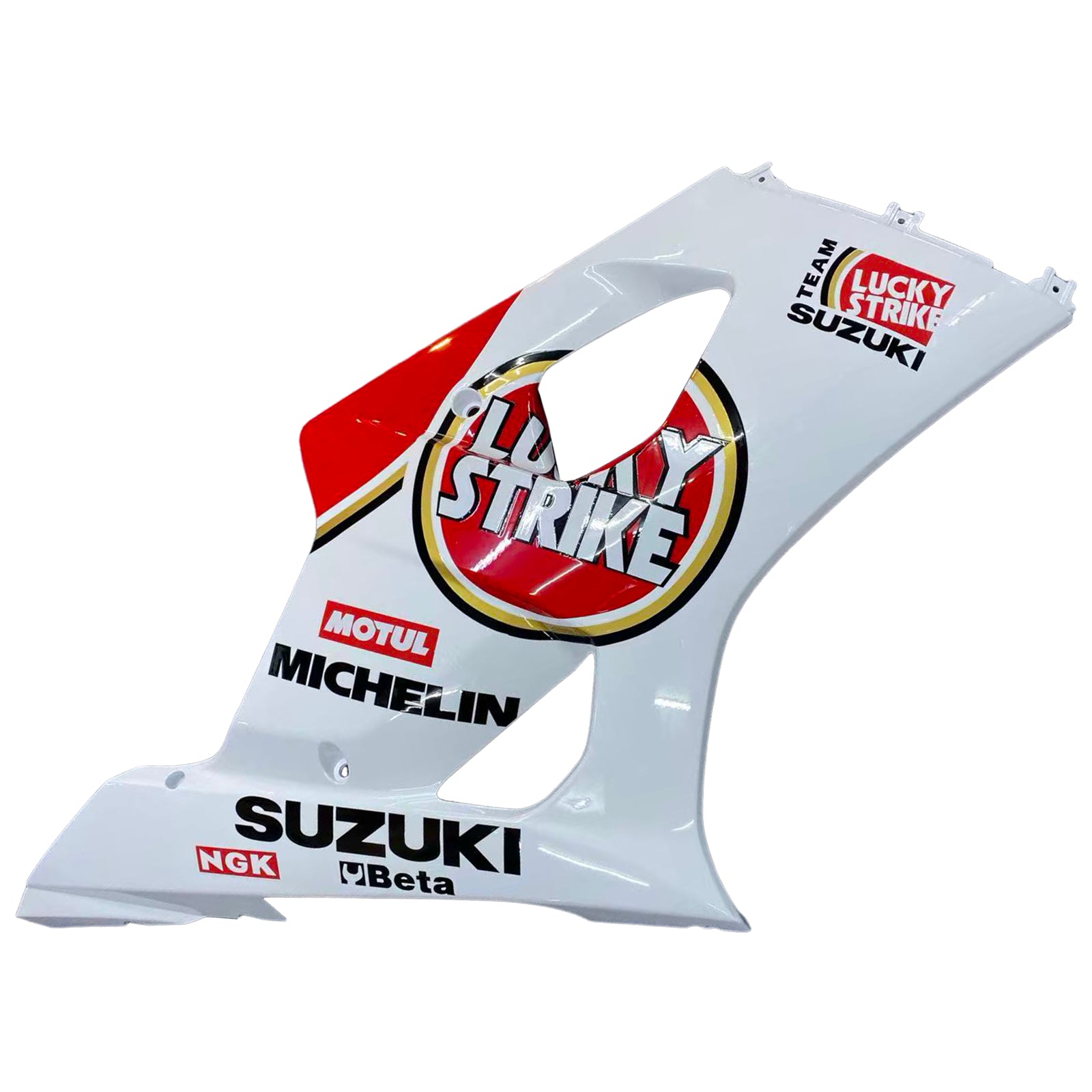 Owiewki Amotopart 2003-2004 Suzuki GSXR 1000 biało-czerwone Lucky Strike Generic