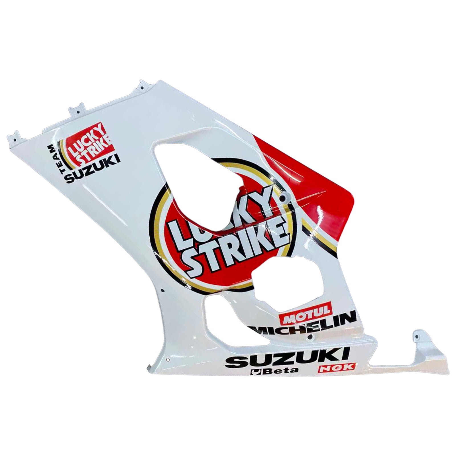 Owiewki Amotopart 2003-2004 Suzuki GSXR 1000 biało-czerwone Lucky Strike Generic