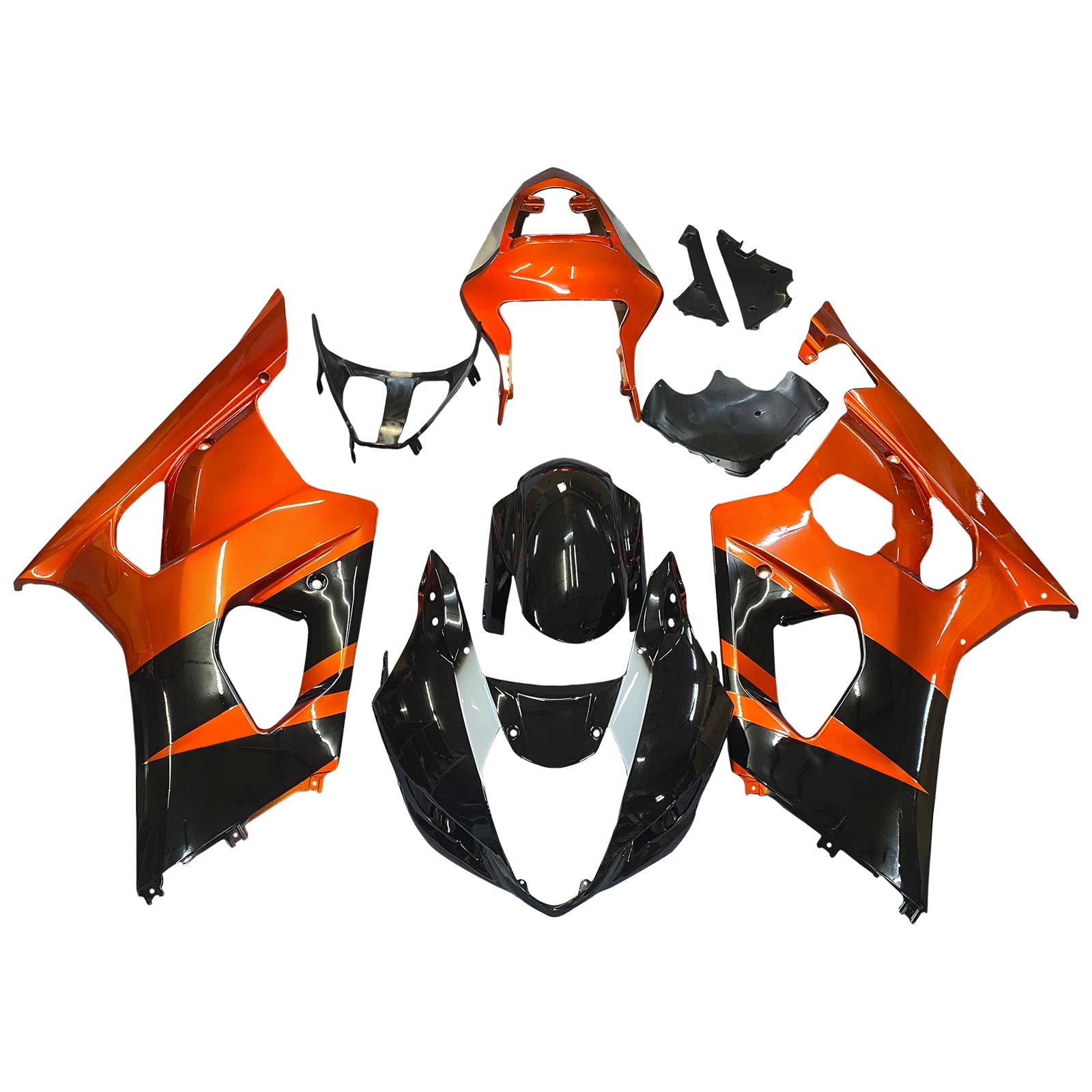 Amotopart Stroomlijnkappen 2003-2004 Suzuki GSXR 1000 Zwart Rood GSXR Generiek