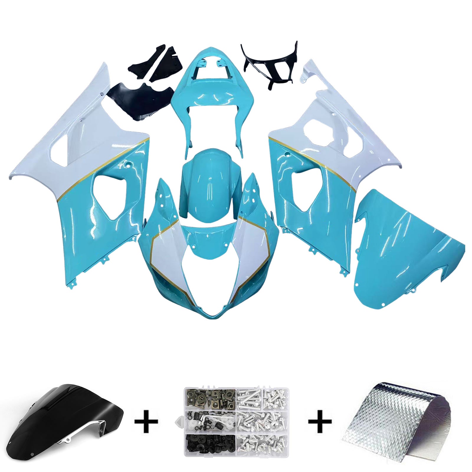 Amotopart Suzuki GSXR1000 2003-2004 Kit de carénage K3