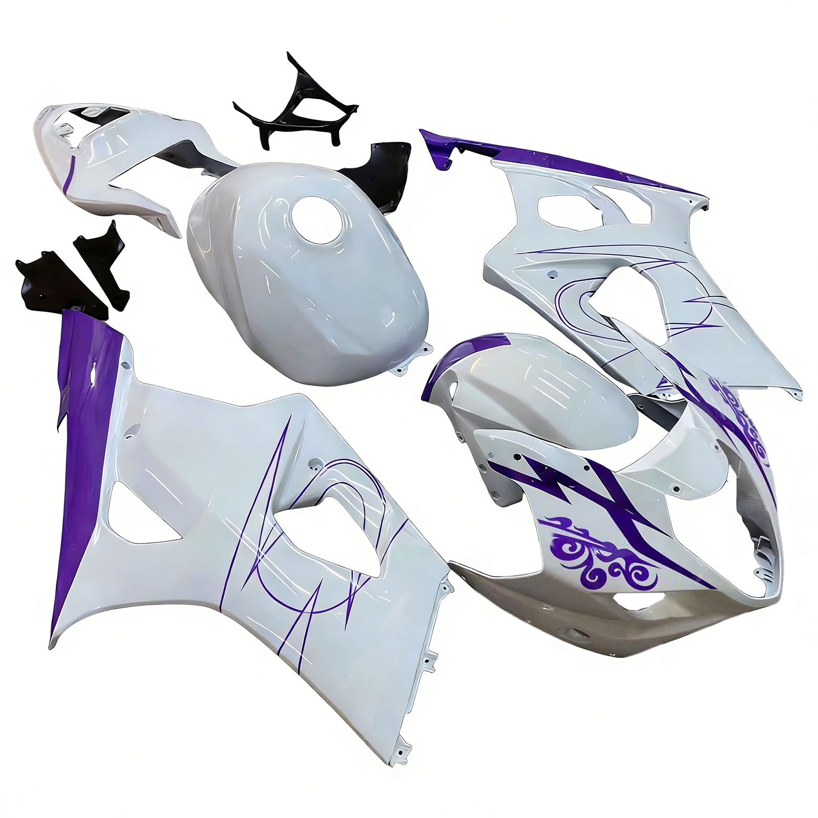 Amotopart Suzuki GSXR1000 2003-2004 K3 Kit Carénage Carrosserie Plastique ABS