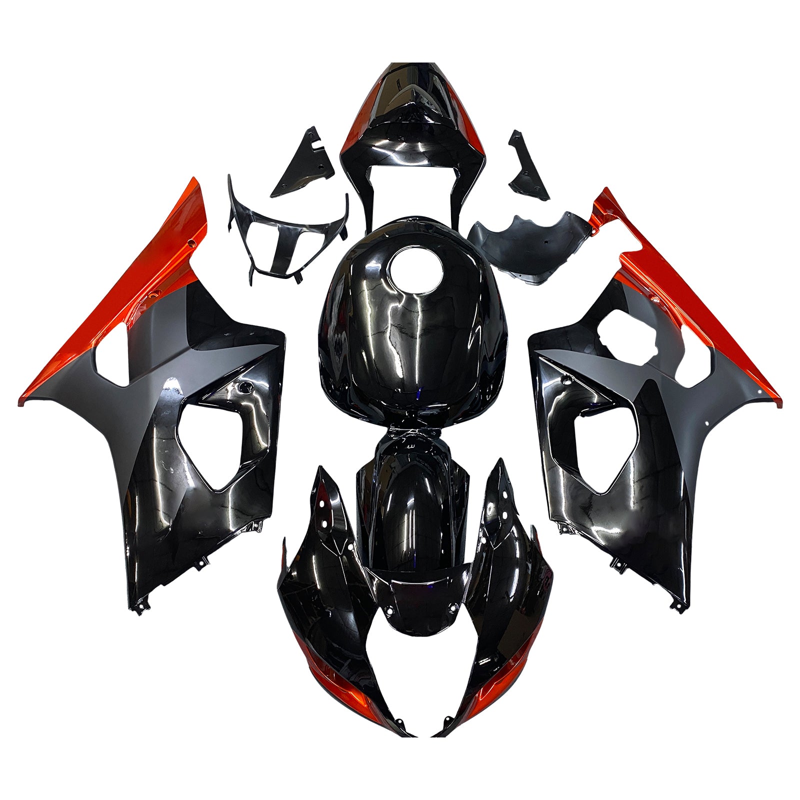 Amotopart Suzuki GSXR1000 2003-2004 K3 ABS muovinen korin suojasarja
