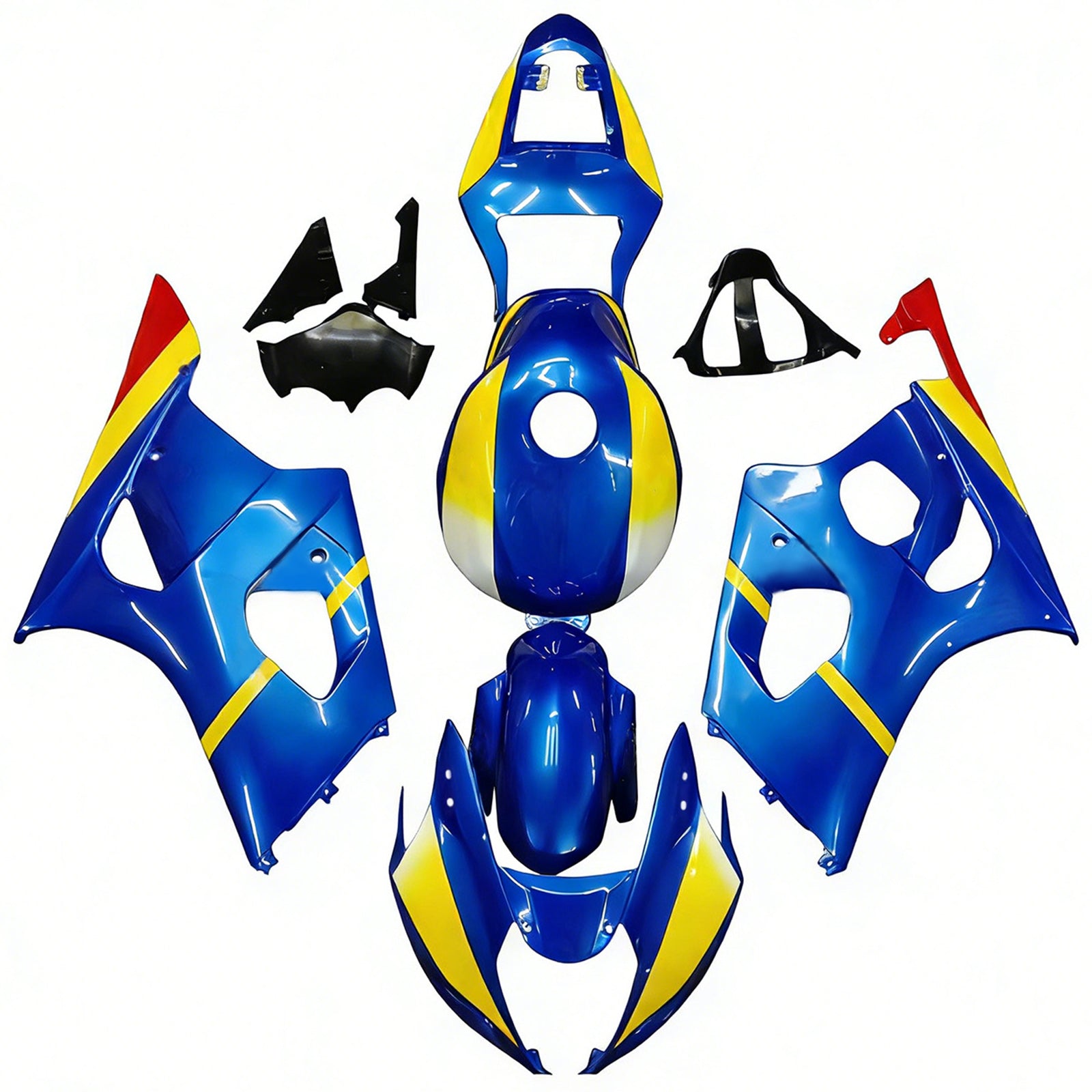 Amotopart Suzuki GSXR1000 2003-2004 K3 Kit Carénage Carrosserie Plastique ABS
