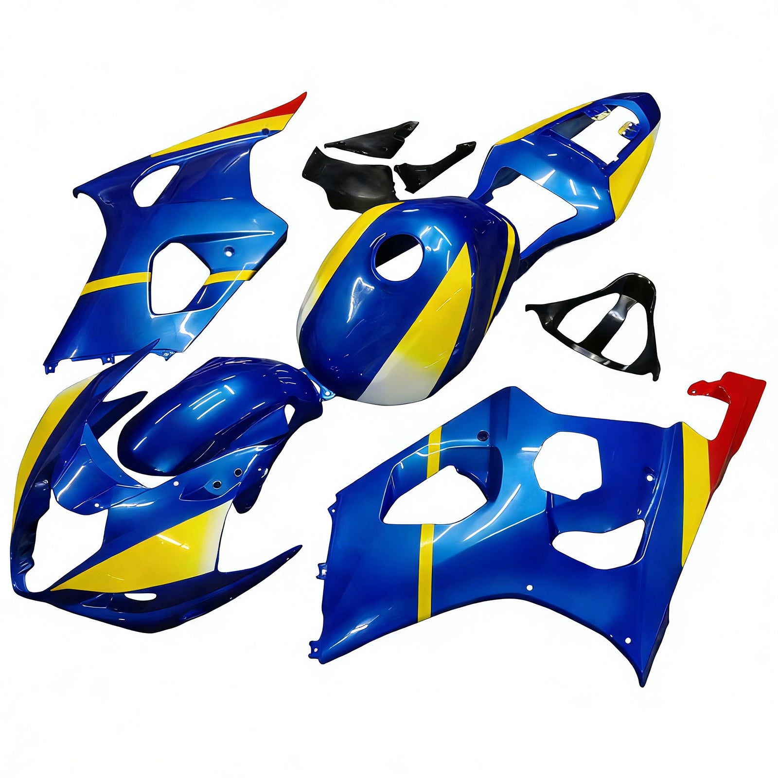 Amotopart Suzuki GSXR1000 2003-2004 K3 Kit Carénage Carrosserie Plastique ABS