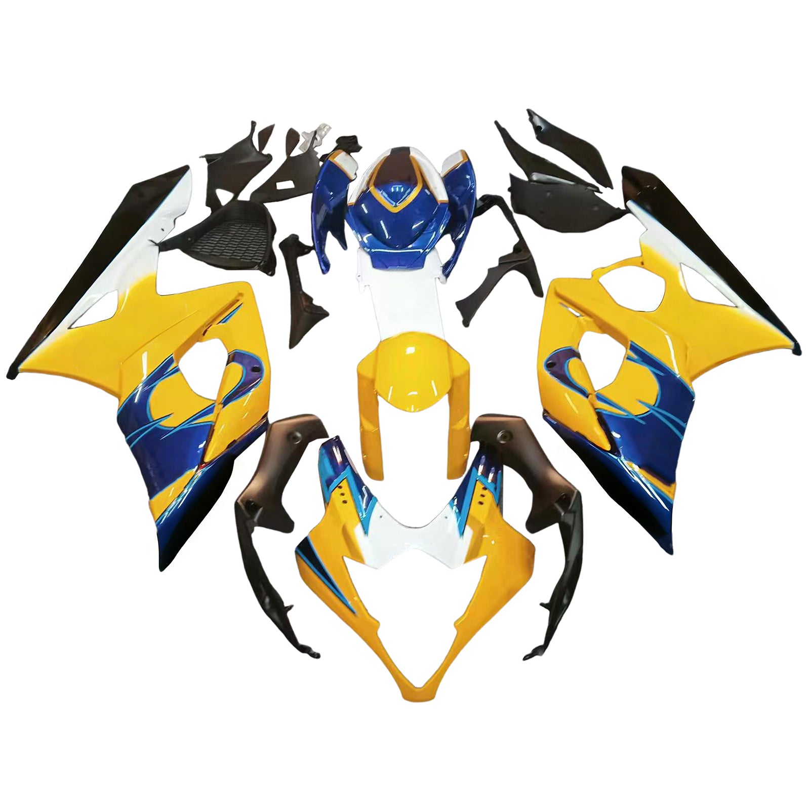 Carénages Amotopart 2005-2006 Suzuki GSXR 1000 Bleu Jaune Alstare Corona Generic