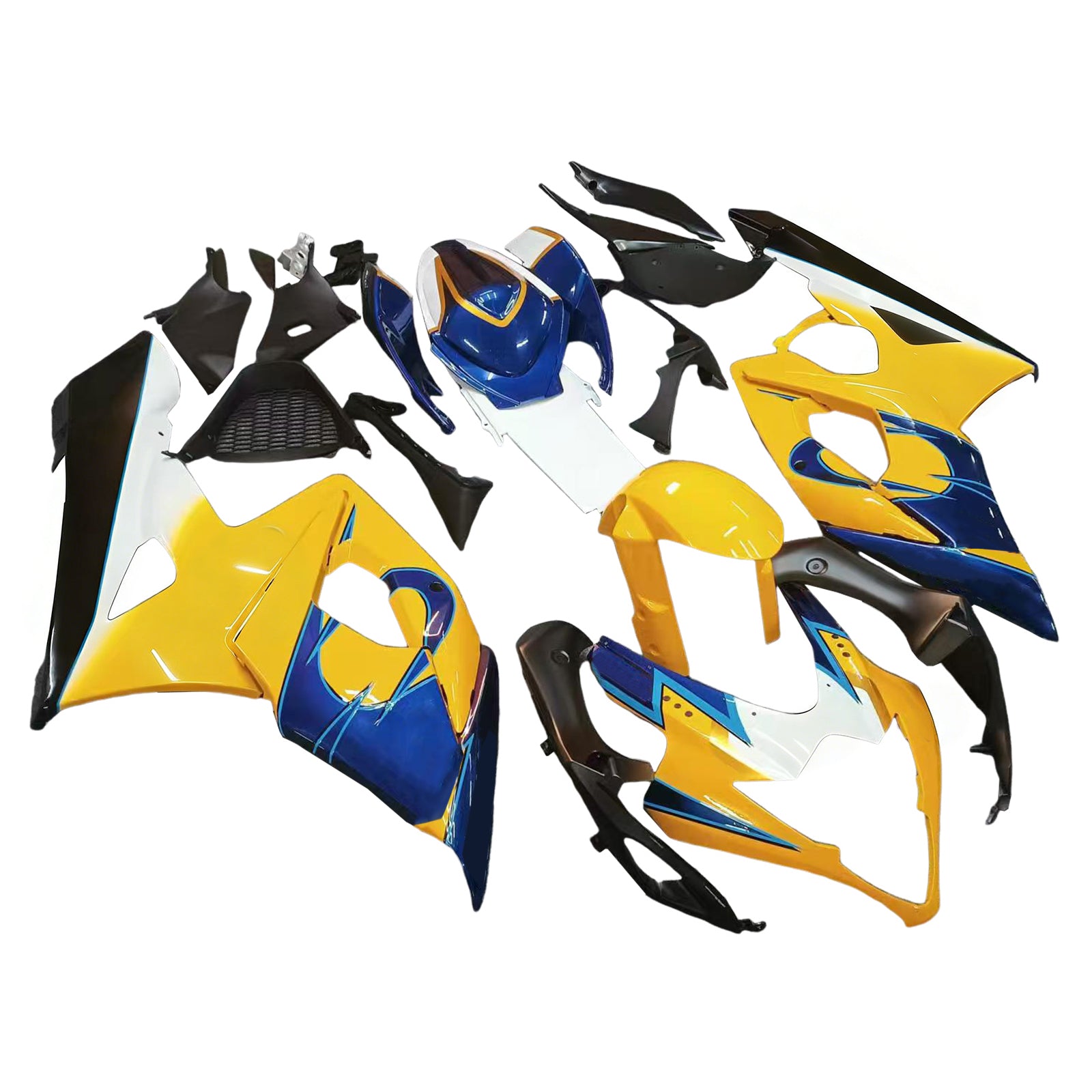Carénages Amotopart 2005-2006 Suzuki GSXR 1000 Bleu Jaune Alstare Corona Generic