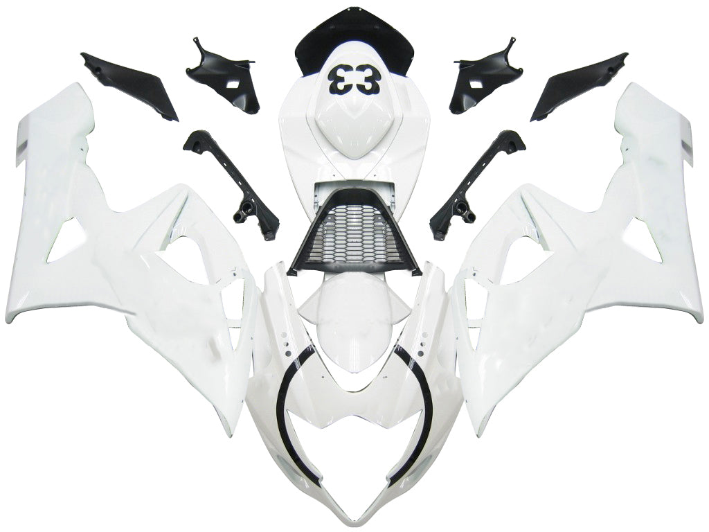 Amotopart Carénages 2005-2006 Suzuki GSXR 1000 Blanc &amp; Noir Jordan Generic