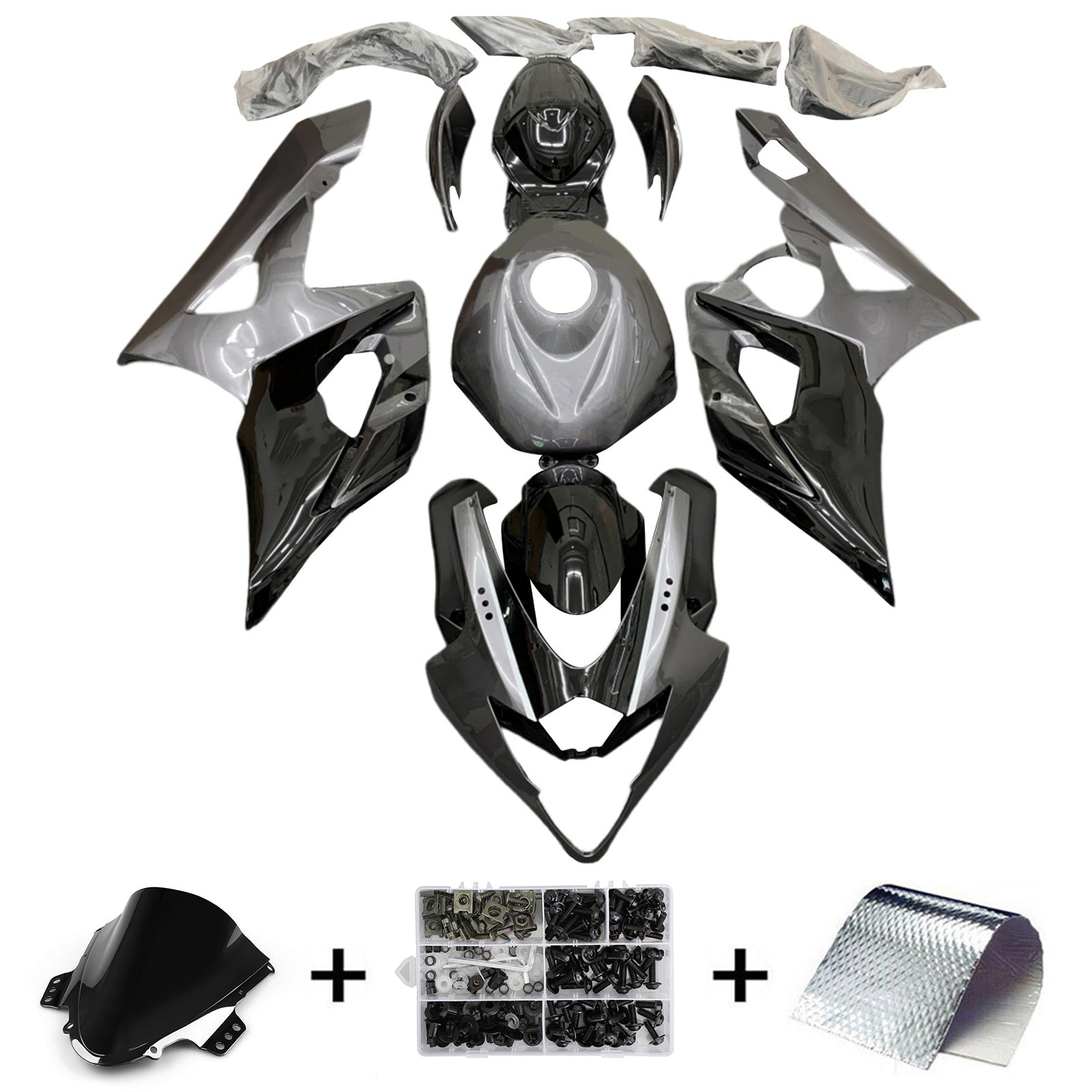 Amotopart Suzuki GSXR1000 2005-2006 K5 ABS muovinen korin suojasarja