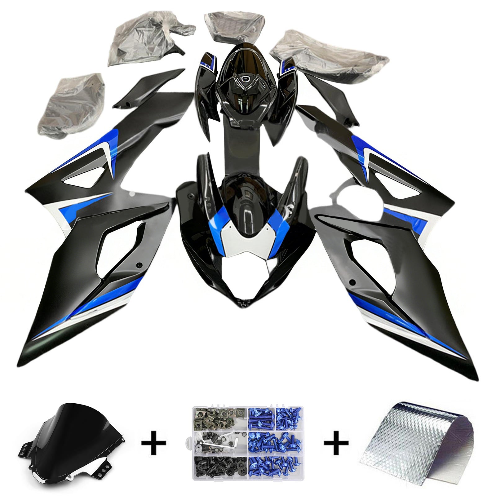 Amotopart Suzuki GSXR1000 2005-2006 K5 ABS muovinen korin suojasarja
