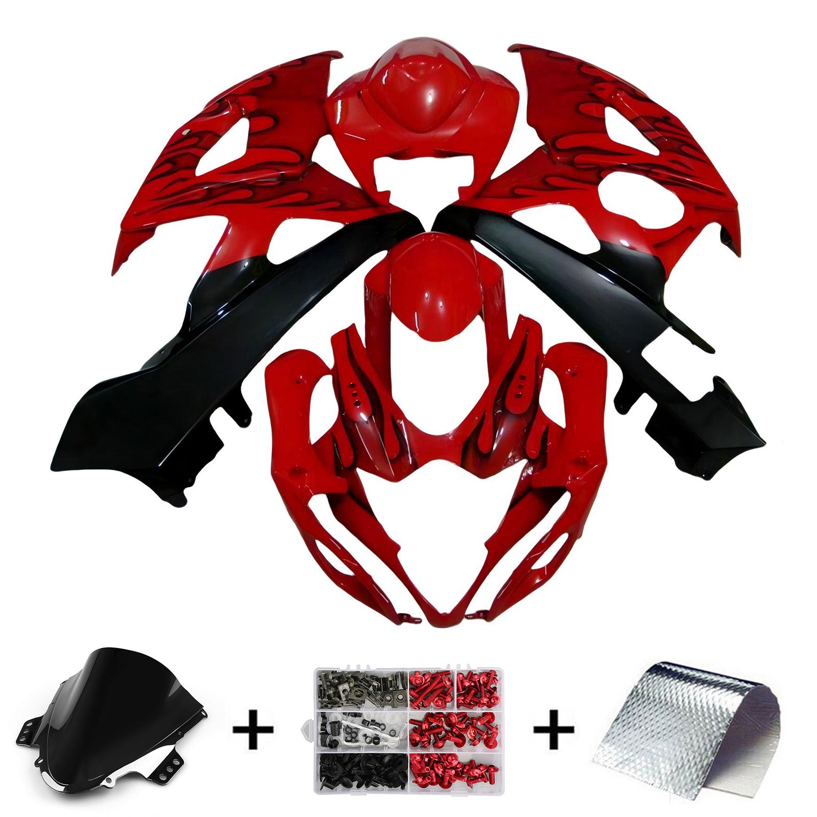 Amotopart Suzuki GSXR1000 2005-2006 K5 ABS muovinen korin suojasarja