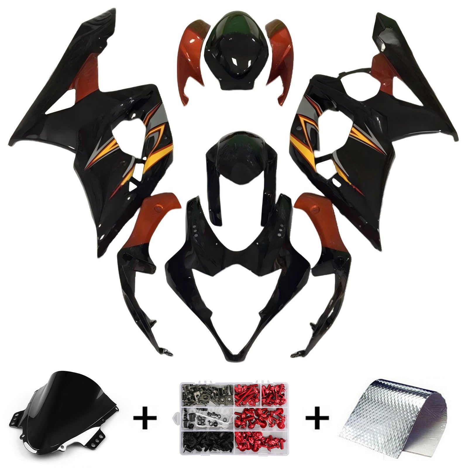 Amotopart Suzuki GSXR1000 2005-2006 K5 Kit de carénage carrosserie plastique ABS