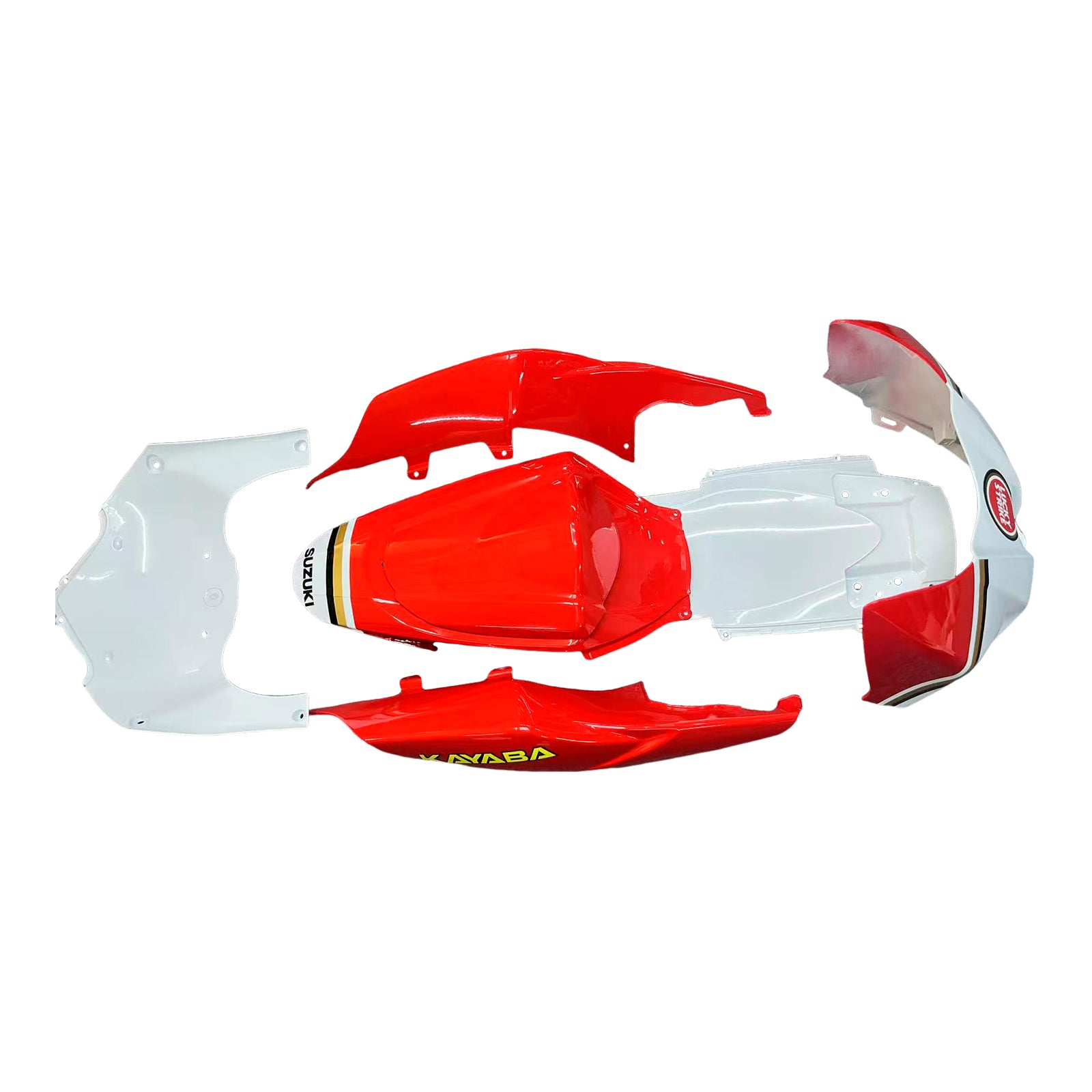 Amotopartin suojat 2007-2008 Suzuki GSXR 1000 valkoinen ja punainen Lucky Strike Generic