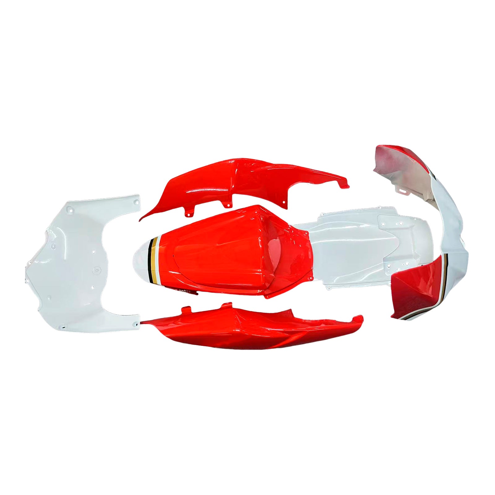 Owiewki Amotopart 2007-2008 Suzuki GSXR 1000 biało-czerwone Lucky Strike Generic