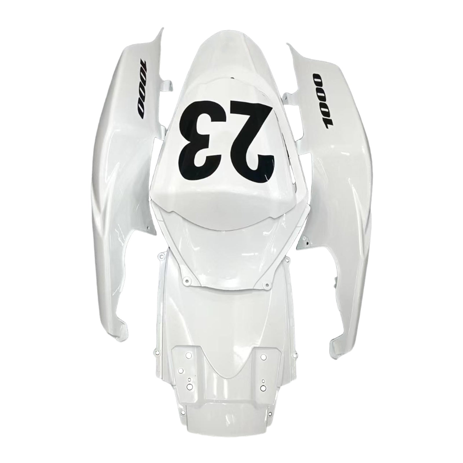 Carénages Amotopart 2007-2008 Suzuki GSXR 1000 Blanc Noir Jordan Generic