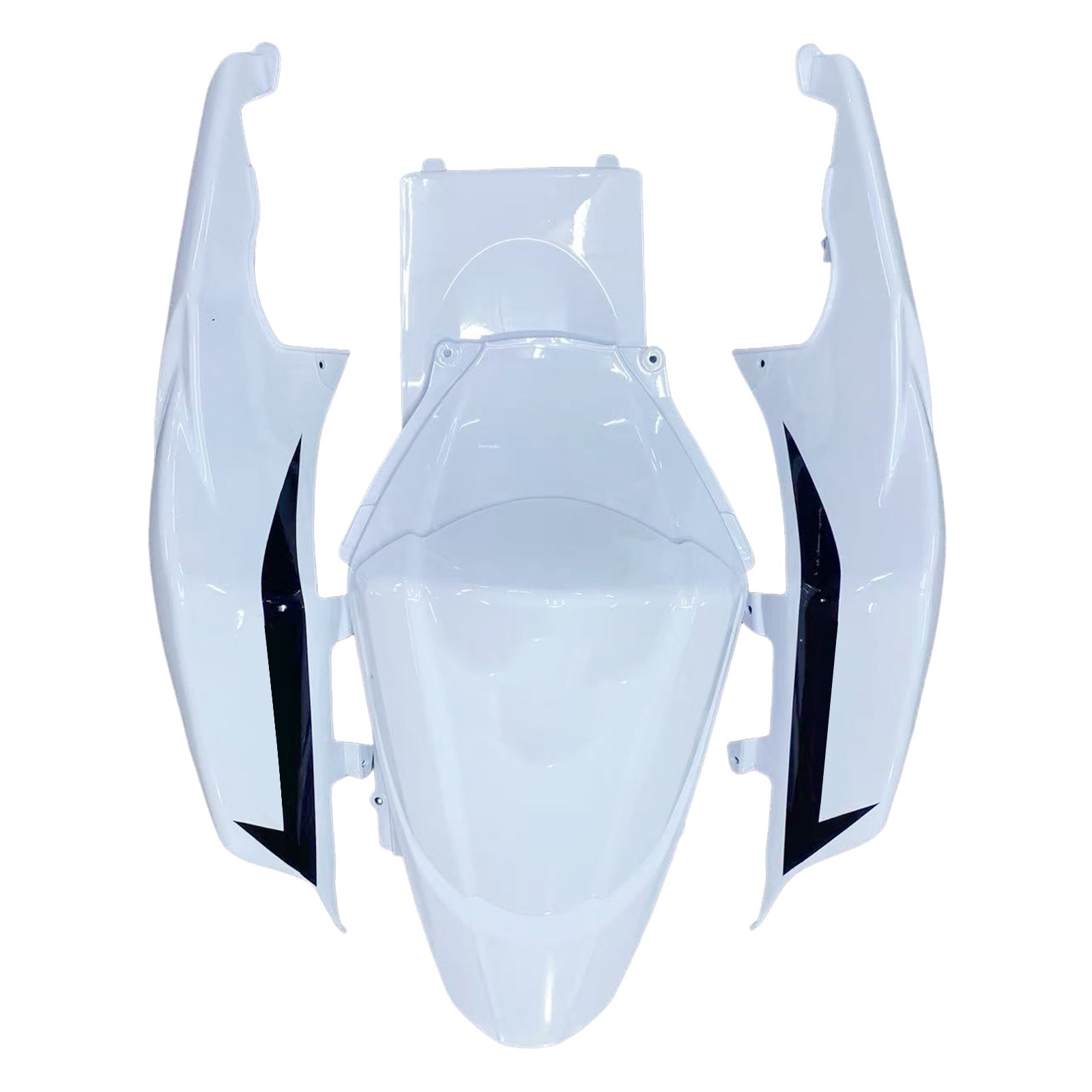 Amotopart Carénages 2007-2008 Suzuki GSXR 1000 Blanc &amp; Noir GSXR Generic
