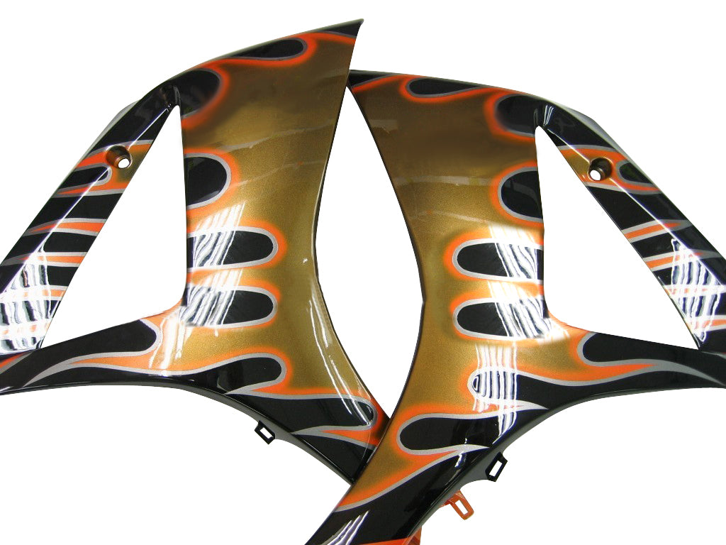 Carene Amotopart 2007-2008 Suzuki GSXR 1000 Nero e Arancione Oro Fiamma Generico