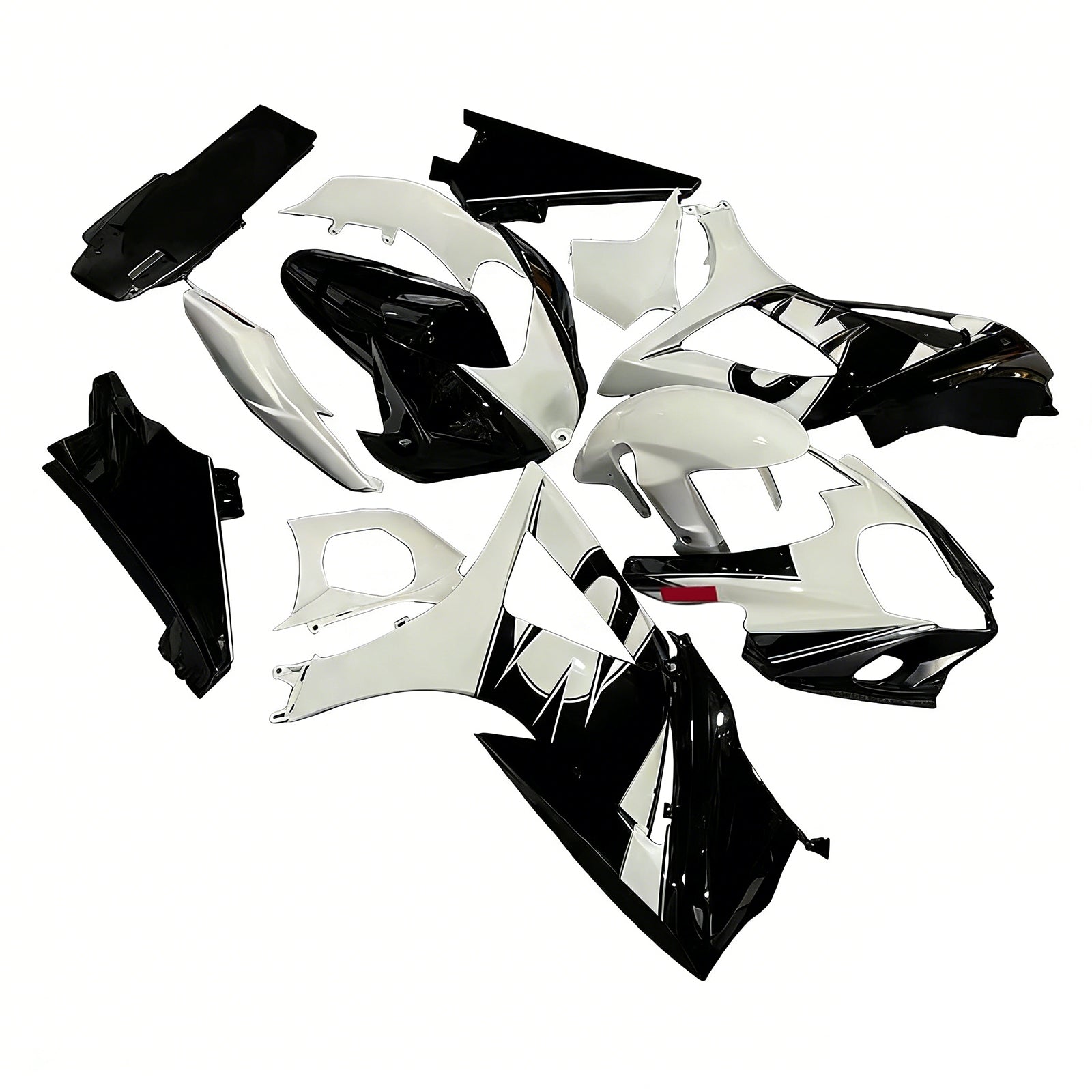 Carénages Amotopart 2007-2008 Suzuki GSXR 1000 Noir &amp; Blanc GSXR Generic