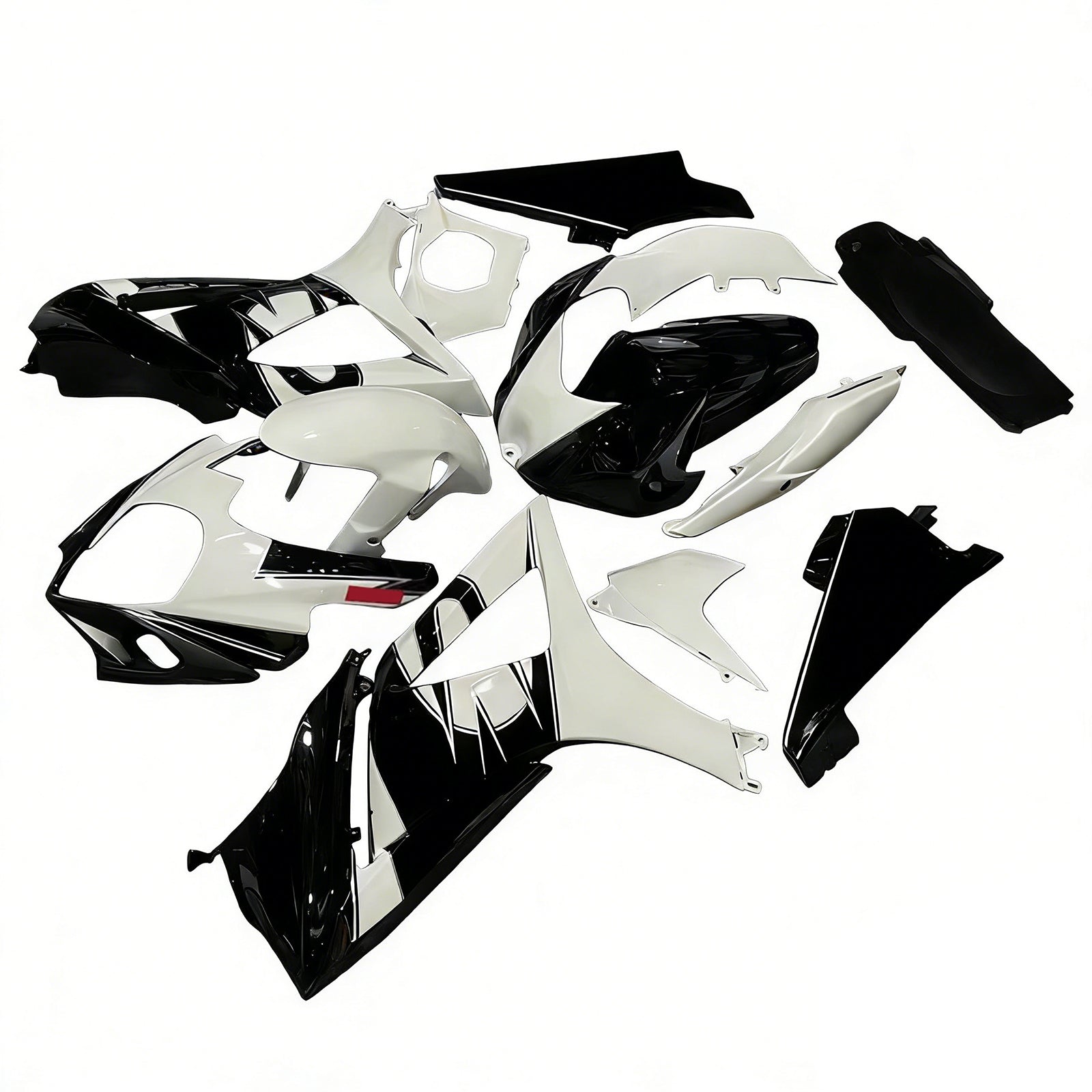Carénages Amotopart 2007-2008 Suzuki GSXR 1000 Noir &amp; Blanc GSXR Generic