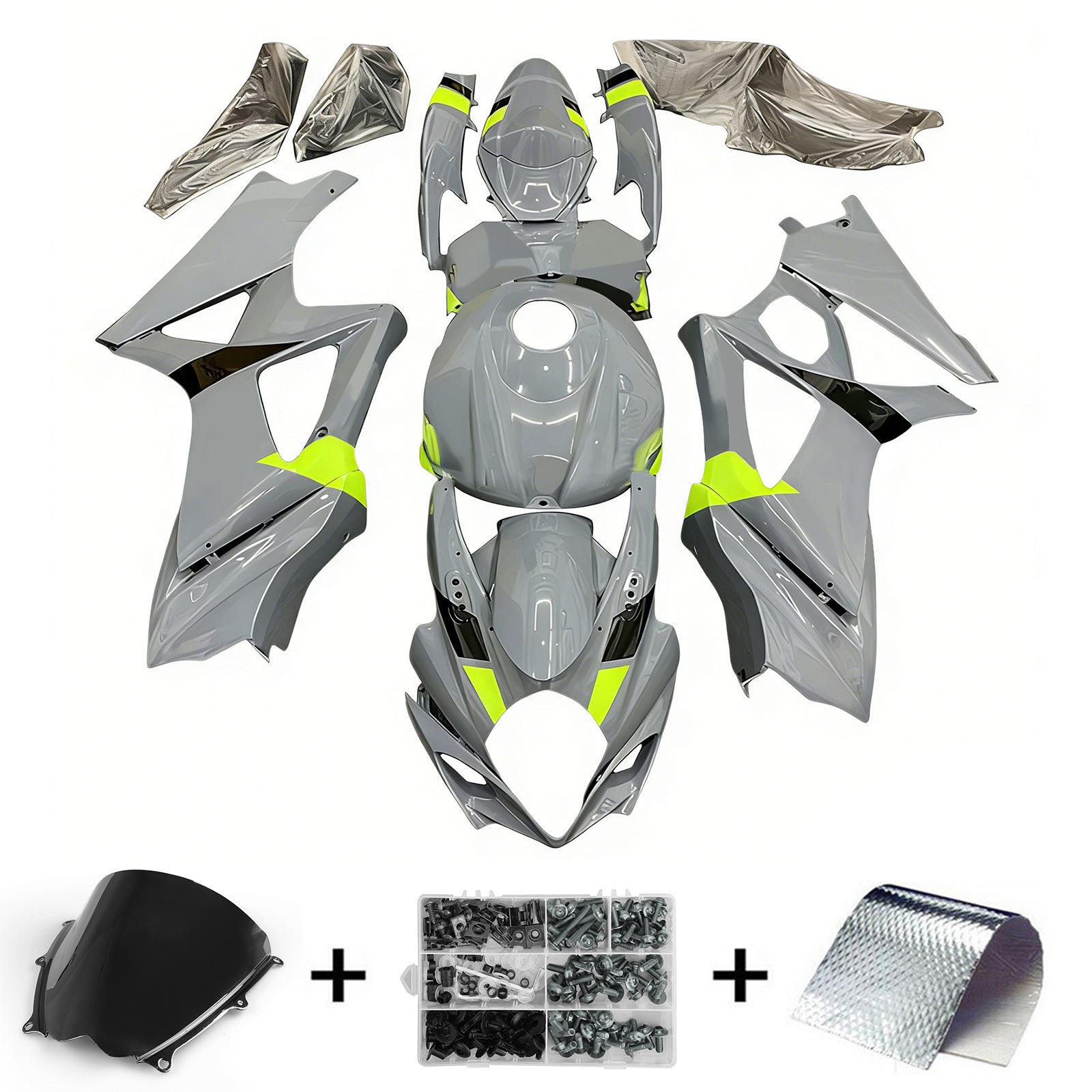 Amotopart Suzuki GSXR1000 2007-2008 K7 Kit de carénage carrosserie plastique ABS