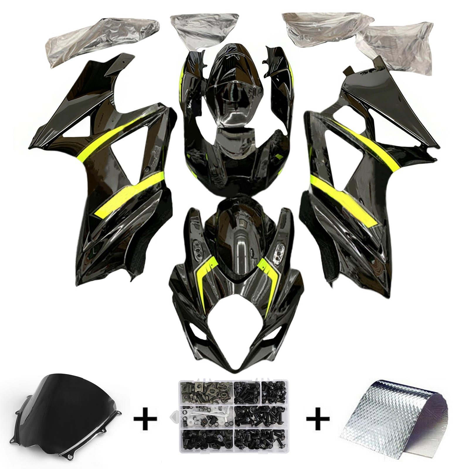 Amotopart Suzuki GSXR1000 2007-2008 K7 ABS muovinen korin suojasarja