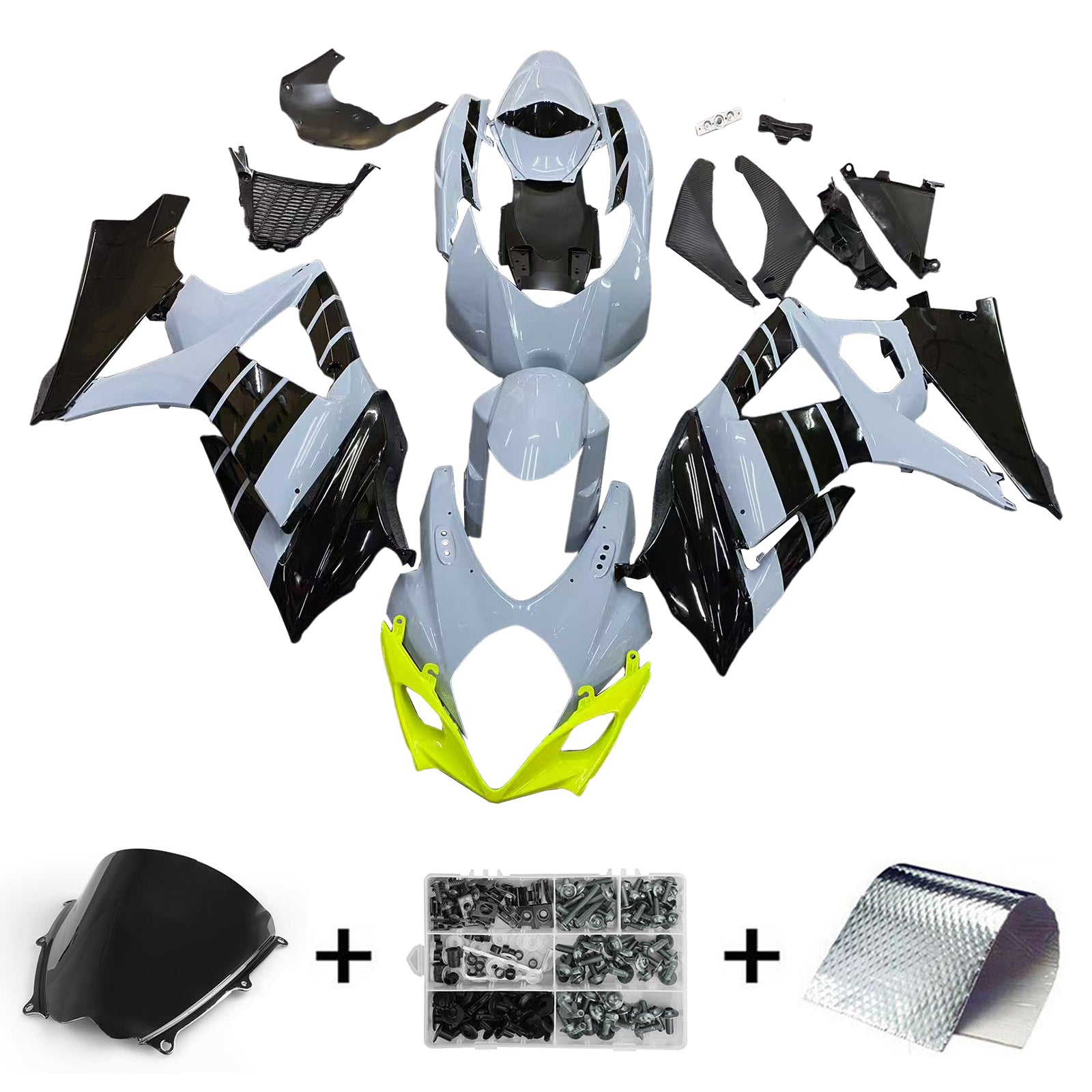 Amotopart Suzuki GSXR1000 2007-2008 K7 Kit de Faremanage Corrosserie plastični abs