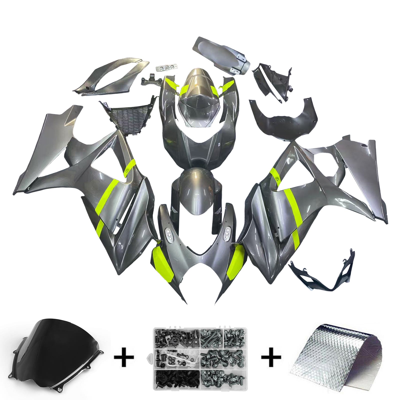 Amotopart Suzuki GSXR1000 2007-2008 K7 Kit de Faremanage Corrosserie plastični abs