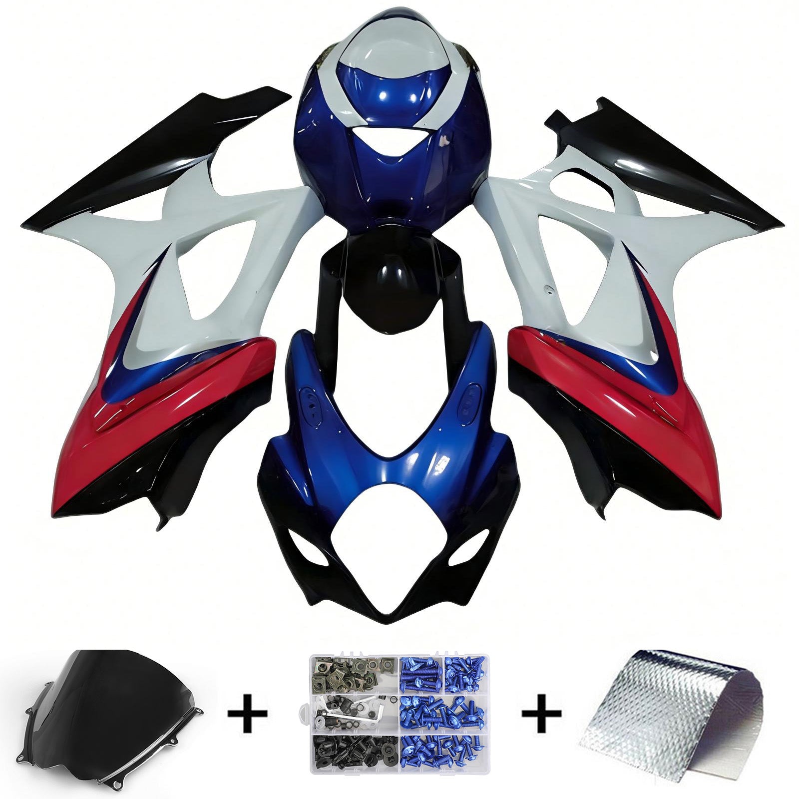 Amotopart Suzuki GSXR1000 2007-2008 K7 ABS muovinen korin suojasarja