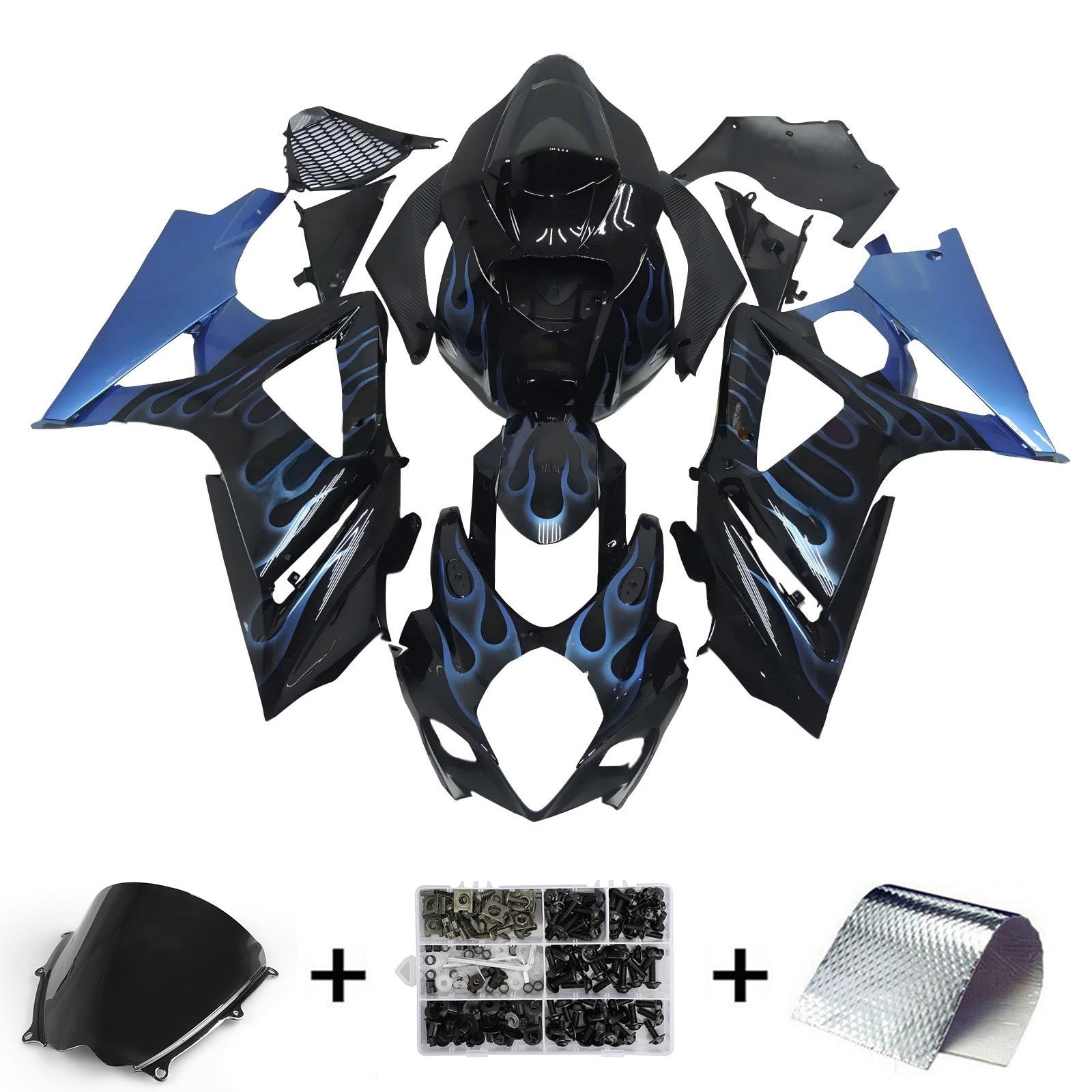 Amotopart Suzuki GSXR1000 2007-2008 K7 Kit de carénage carrosserie plastique ABS