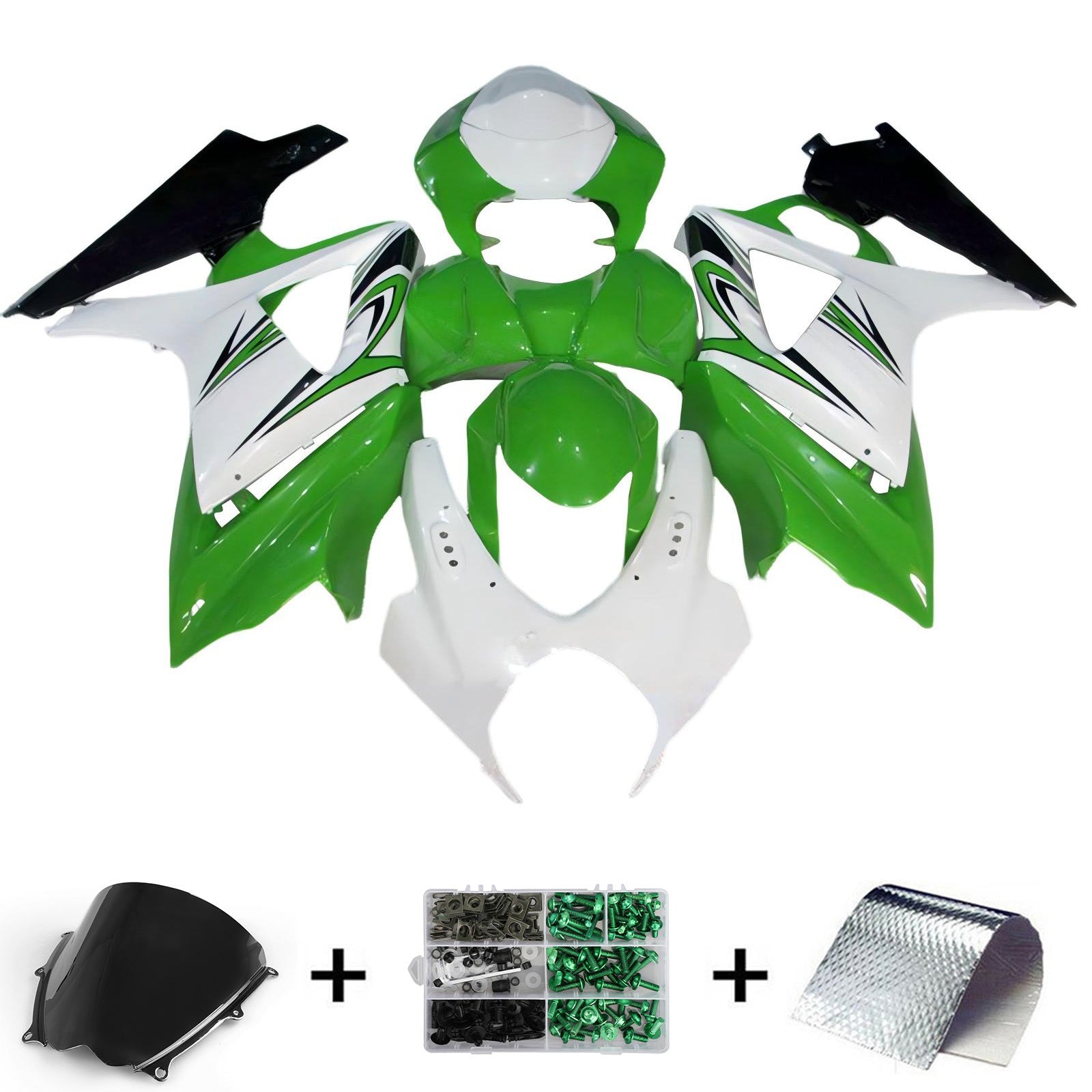 Amotopart Suzuki GSXR1000 2007-2008 K7 ABS muovinen korin suojasarja