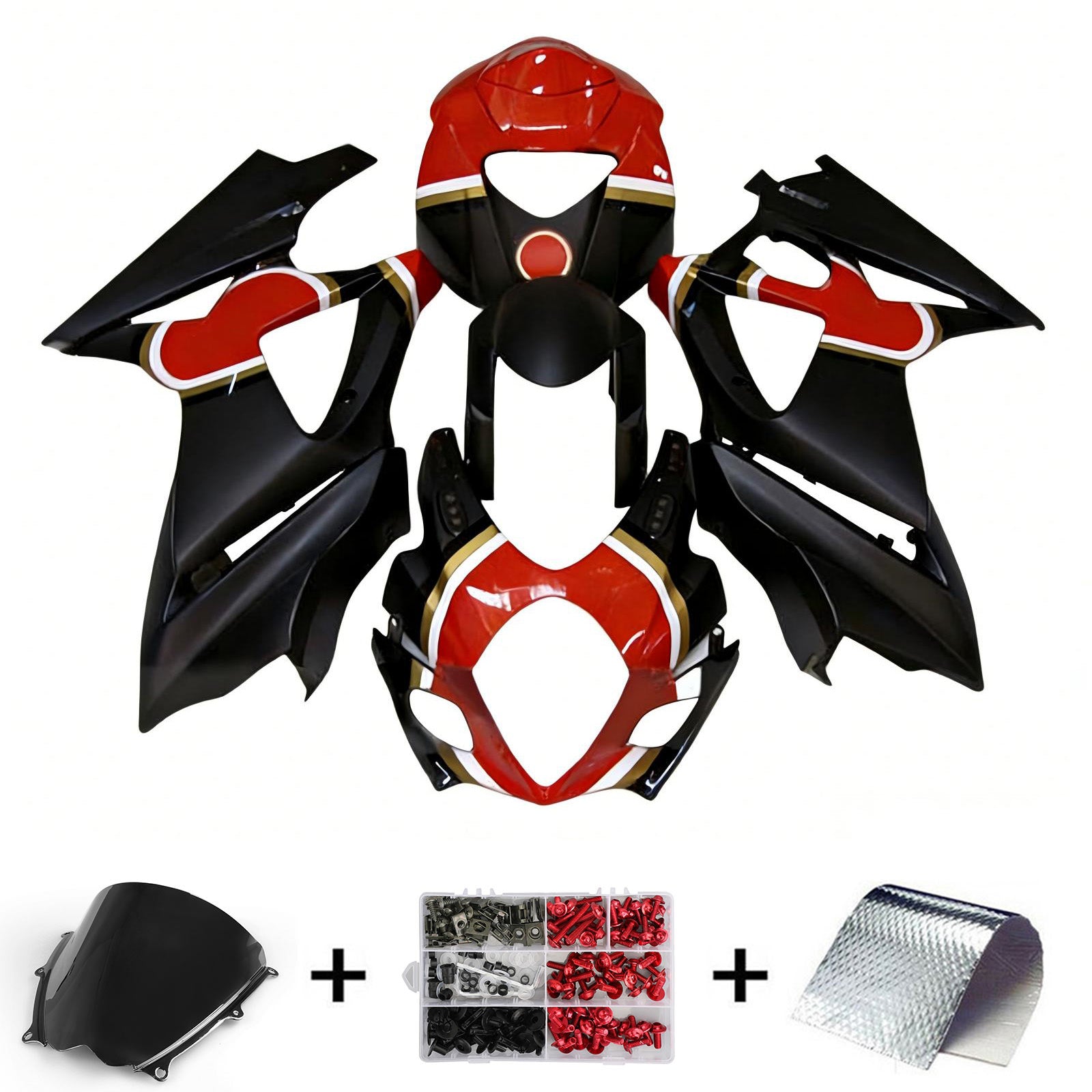 Amotopart Suzuki GSXR1000 2007-2008 K7 Kit de carénage carrosserie plastique ABS