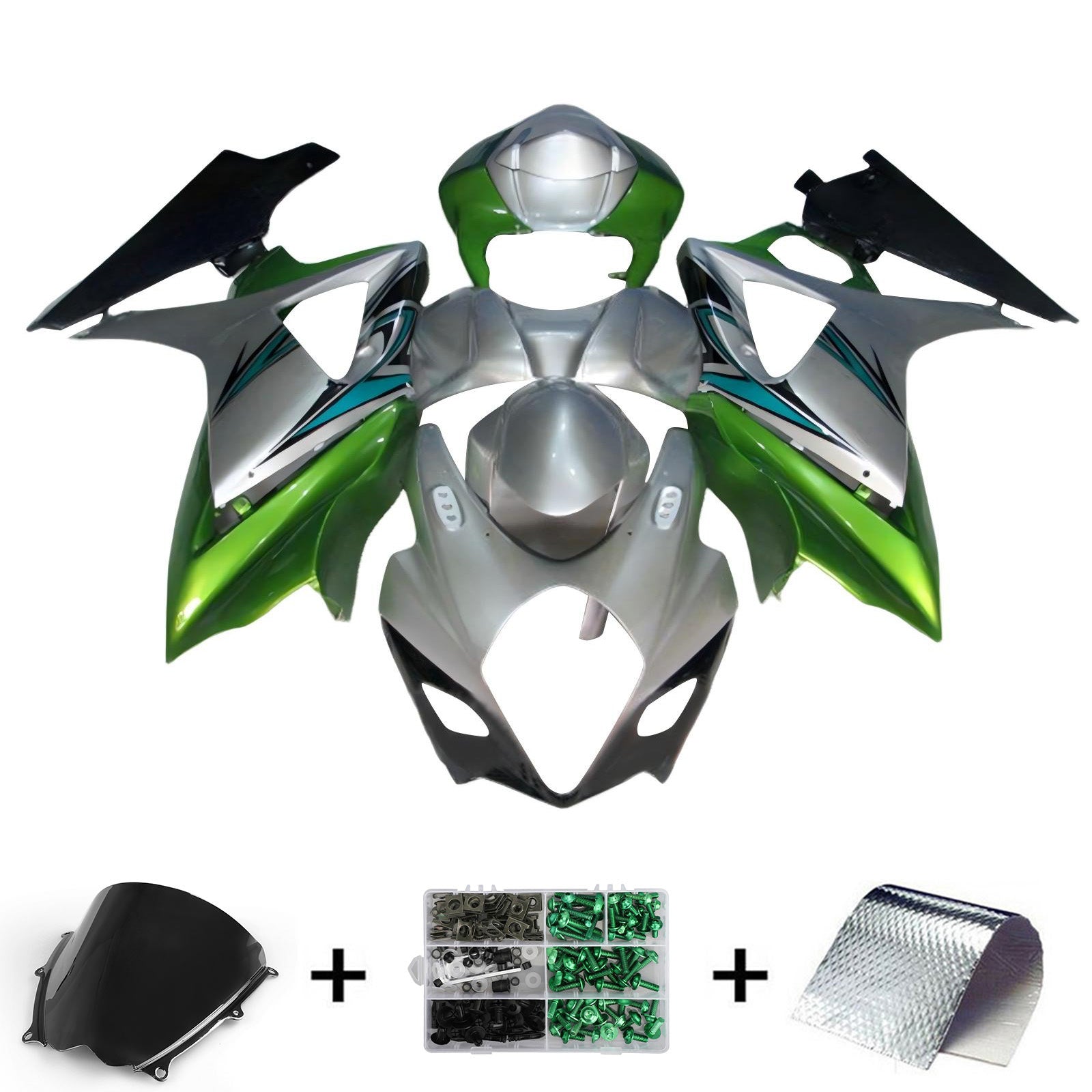 Amotopart Suzuki GSXR1000 2007-2008 K7 Kit de carénage carrosserie plastique ABS