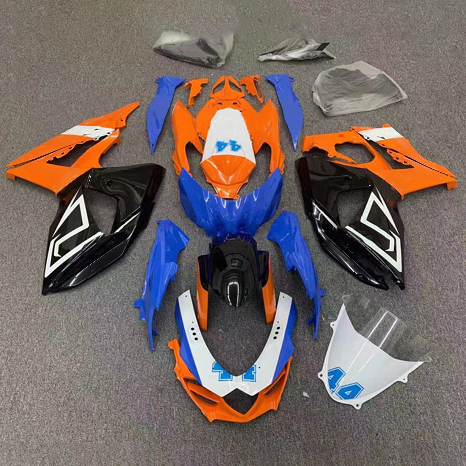 Amotopart Suzuki GSXR1000 2009-2016 K9 Kit Carénage Carrosserie Plastique ABS