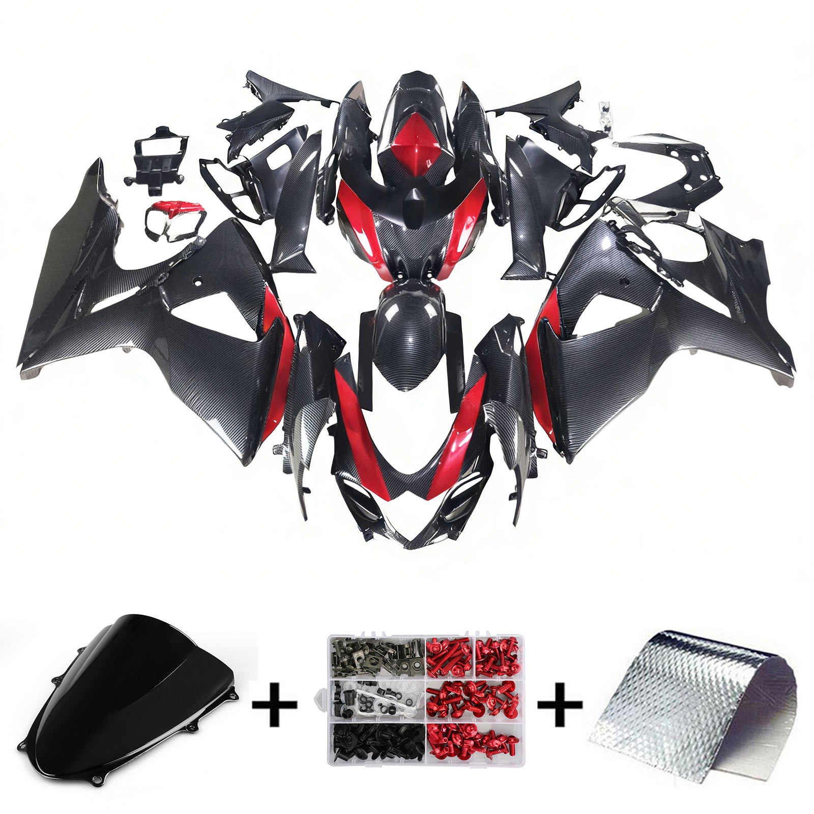 Amotopart Suzuki GSXR1000 2009-2016 K9 Kit Carénage Carrosserie Plastique ABS