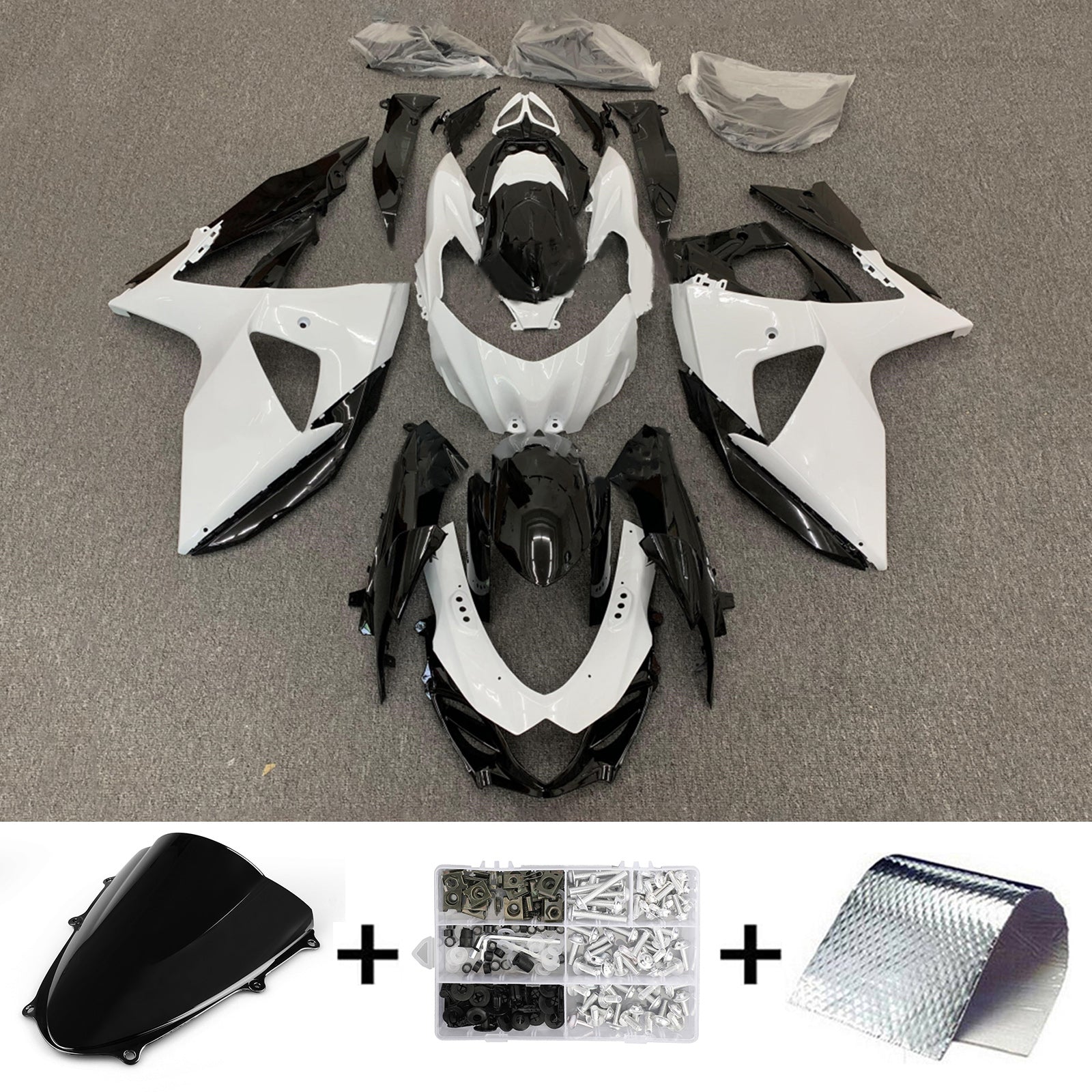 Amotopart Suzuki GSXR1000 2009-2016 K9 Kit Carénage Carrosserie Plastique ABS