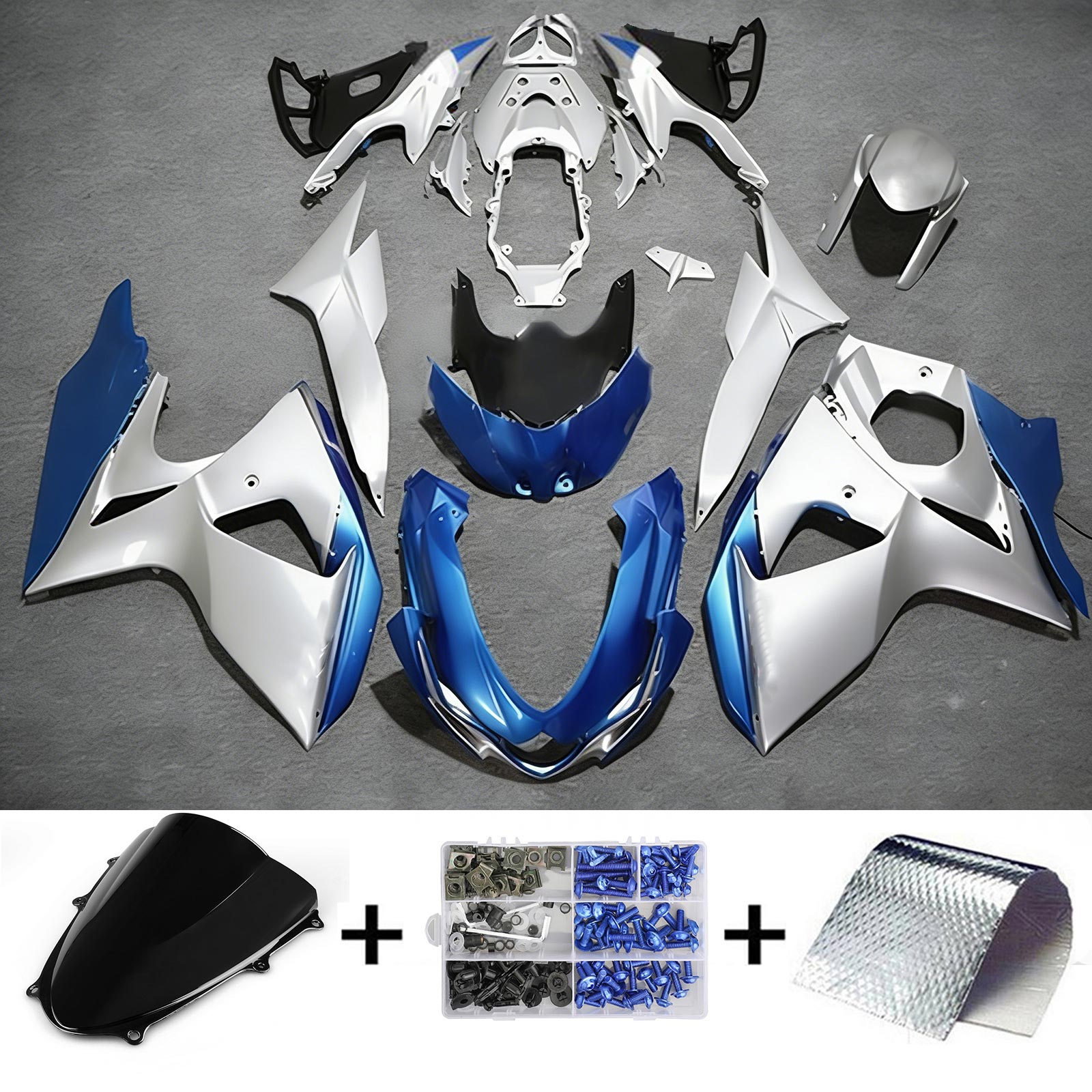 Amotopart Suzuki GSXR1000 2009-2016 K9 Kit Carénage Carrosserie Plastique ABS