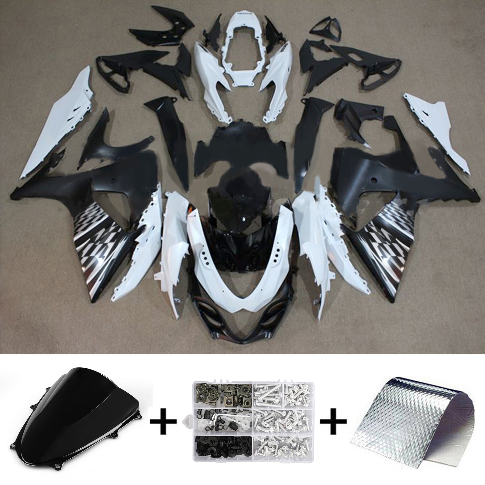 Amotopart Suzuki GSXR1000 2009-2016 K9 Kit Carénage Carrosserie Plastique ABS