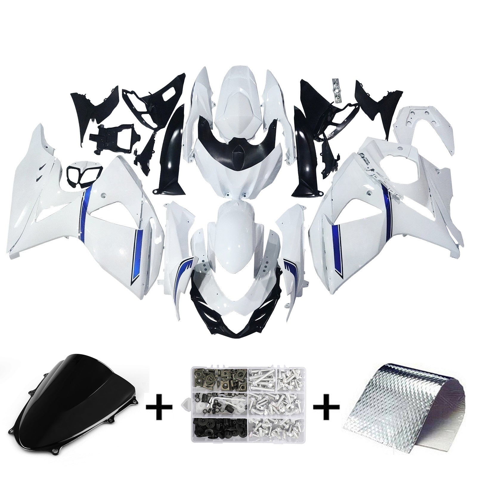 Amotopart Suzuki GSXR1000 2009-2016 K9 ABS muovinen korin suojasarja