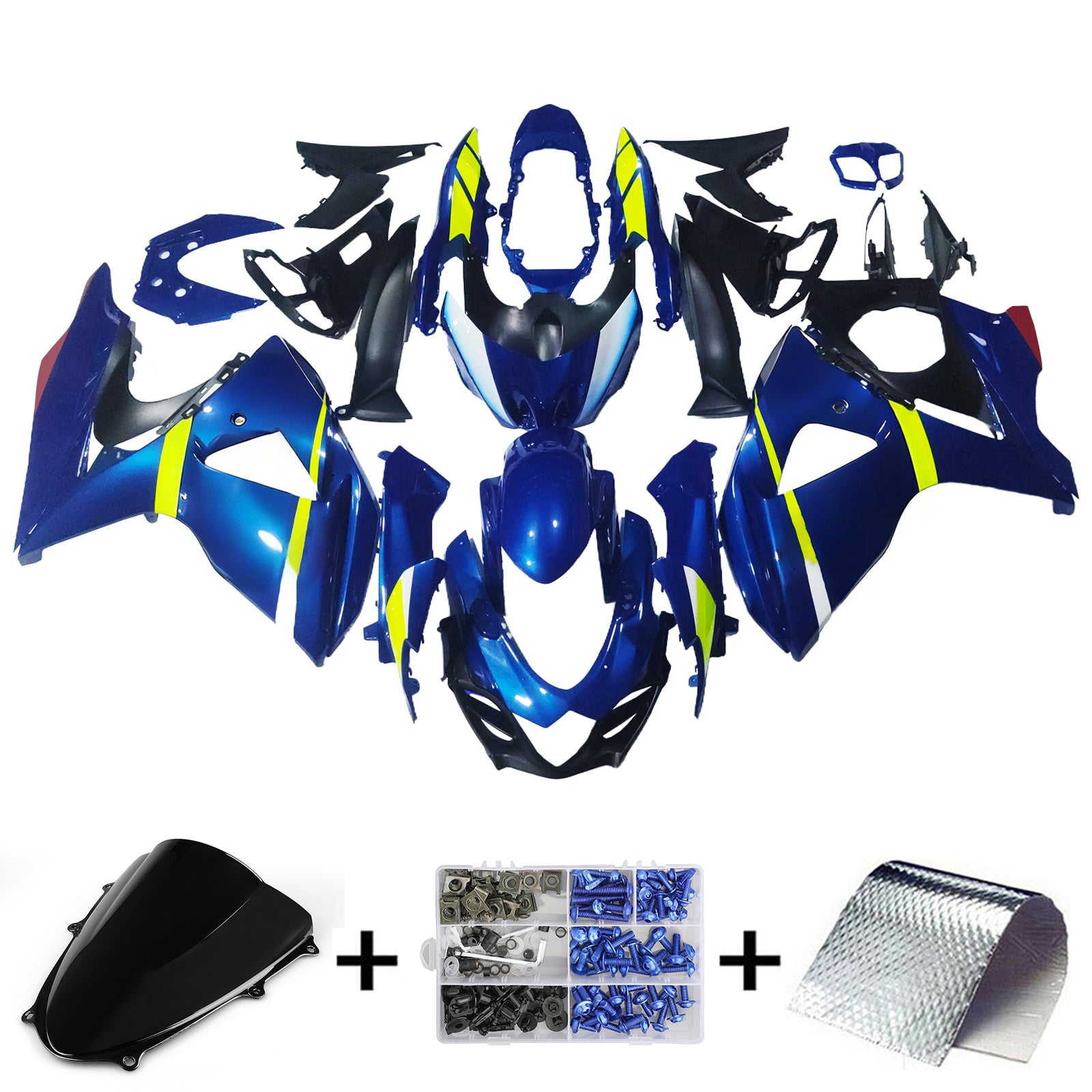 AMotopart Suzuki GSXR1000 2009-2016 K9 Kit Carénage Carrosserie Plastique ABS