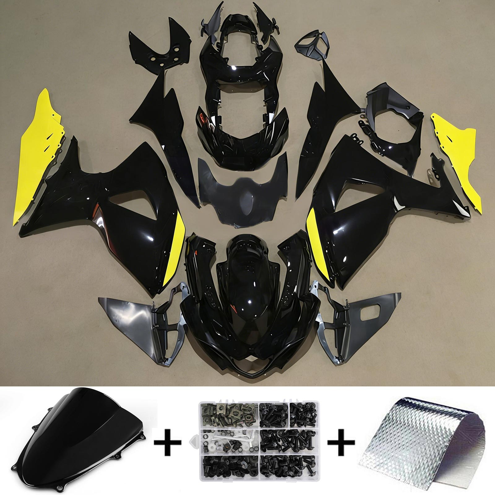 Amotopart Suzuki GSXR1000 2009-2016 K9 Kit Carénage Carrosserie Plastique ABS