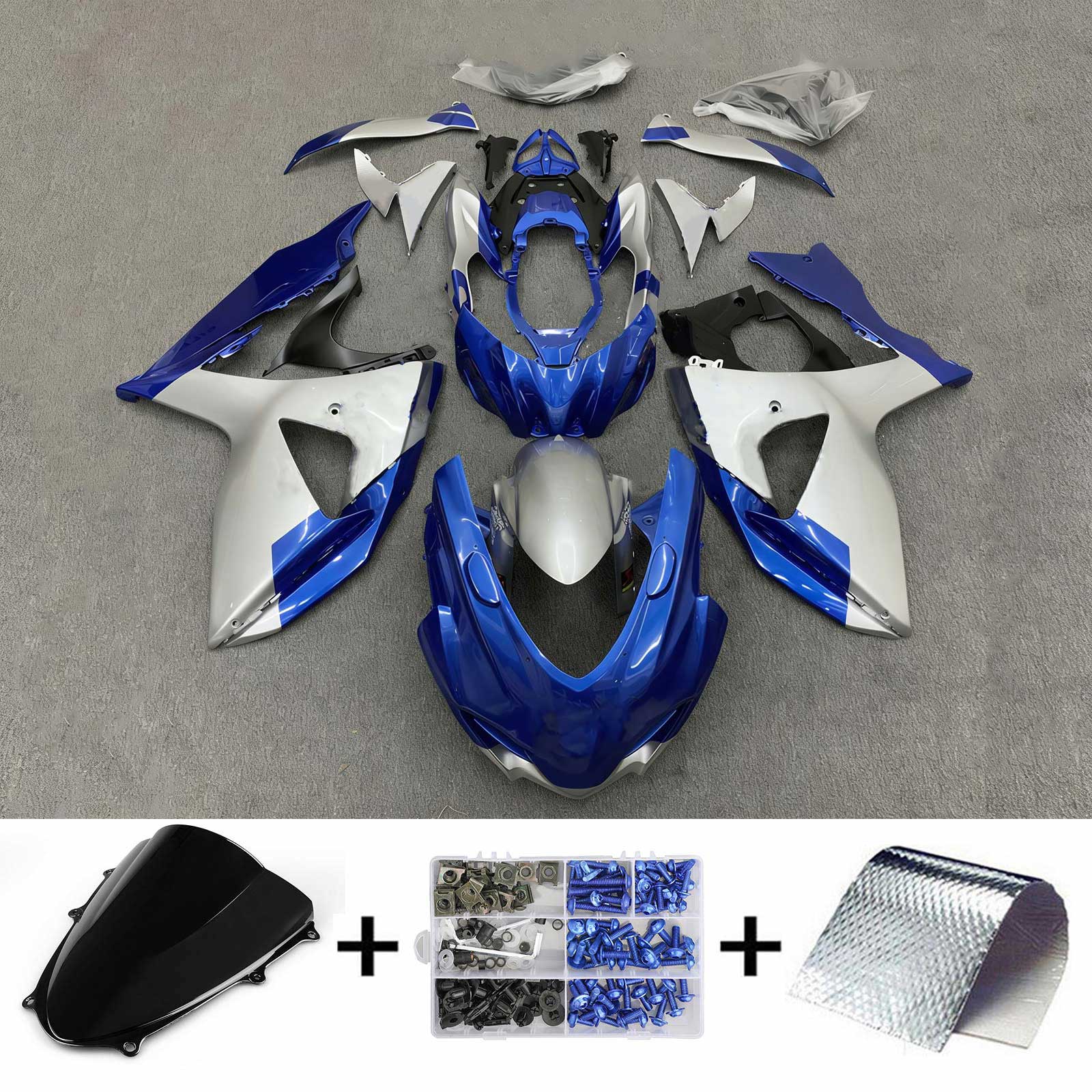 Amotopart Suzuki GSXR1000 2009-2016 K9 Kit Carénage Carrosserie Plastique ABS