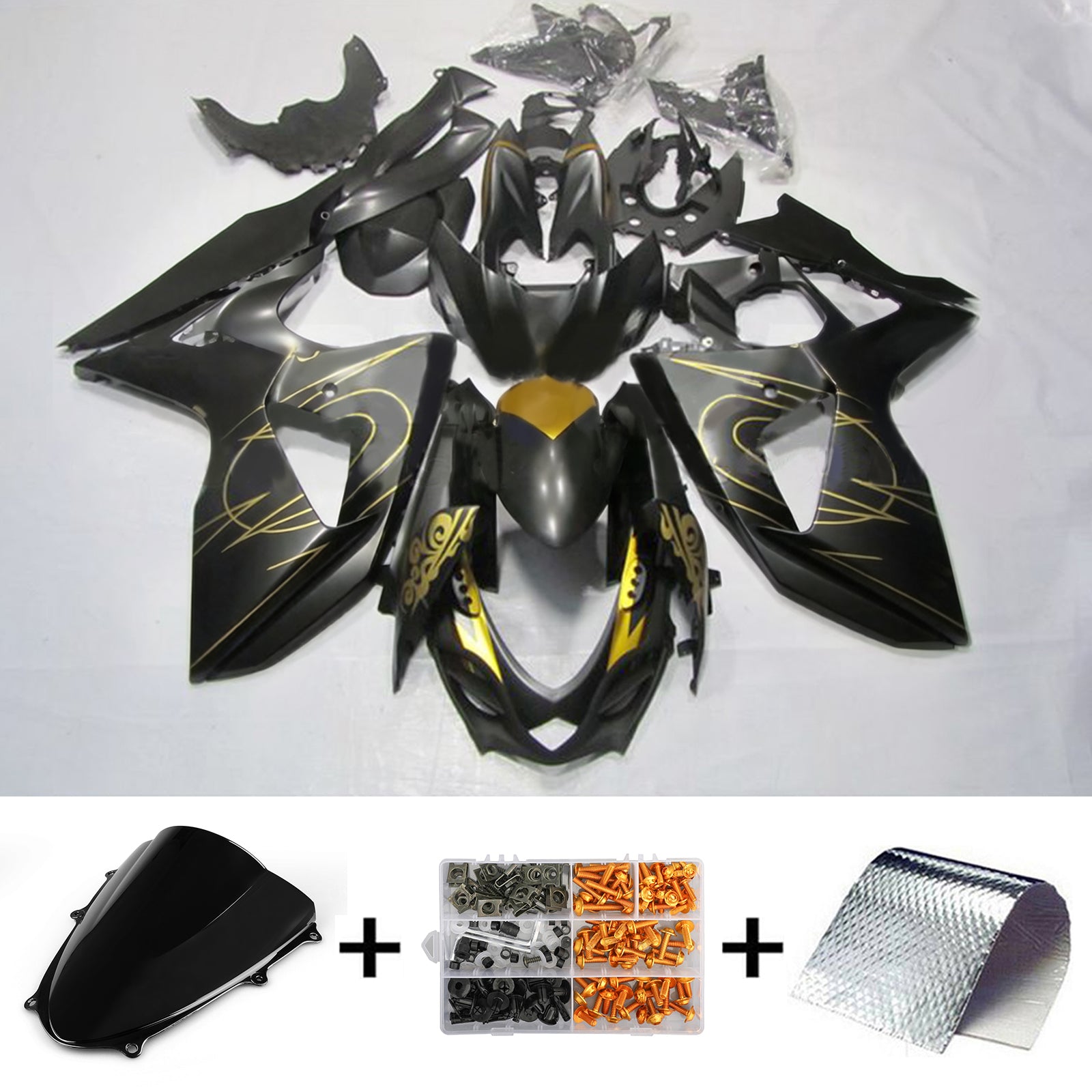Amotopart Suzuki GSXR1000 2009-2016 K9 Kit Carénage Carrosserie Plastique ABS